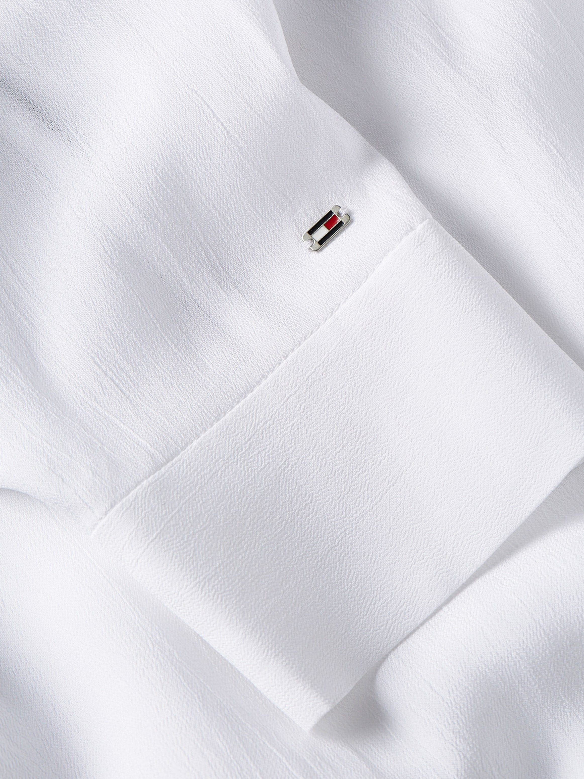 Tommy Hilfiger Hemdbluse »FLUID VIS CREPE REGULAR SHIRT LS«, mit Seitenschlitzen