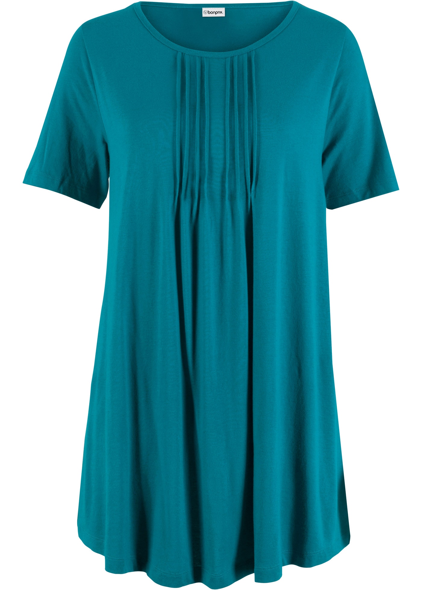 bonprix T-Shirt »T-Shirt in A-Linien-Form, kurzarm« dezente A-Linie, Kurzarm, aus Baumwolle und Viskose