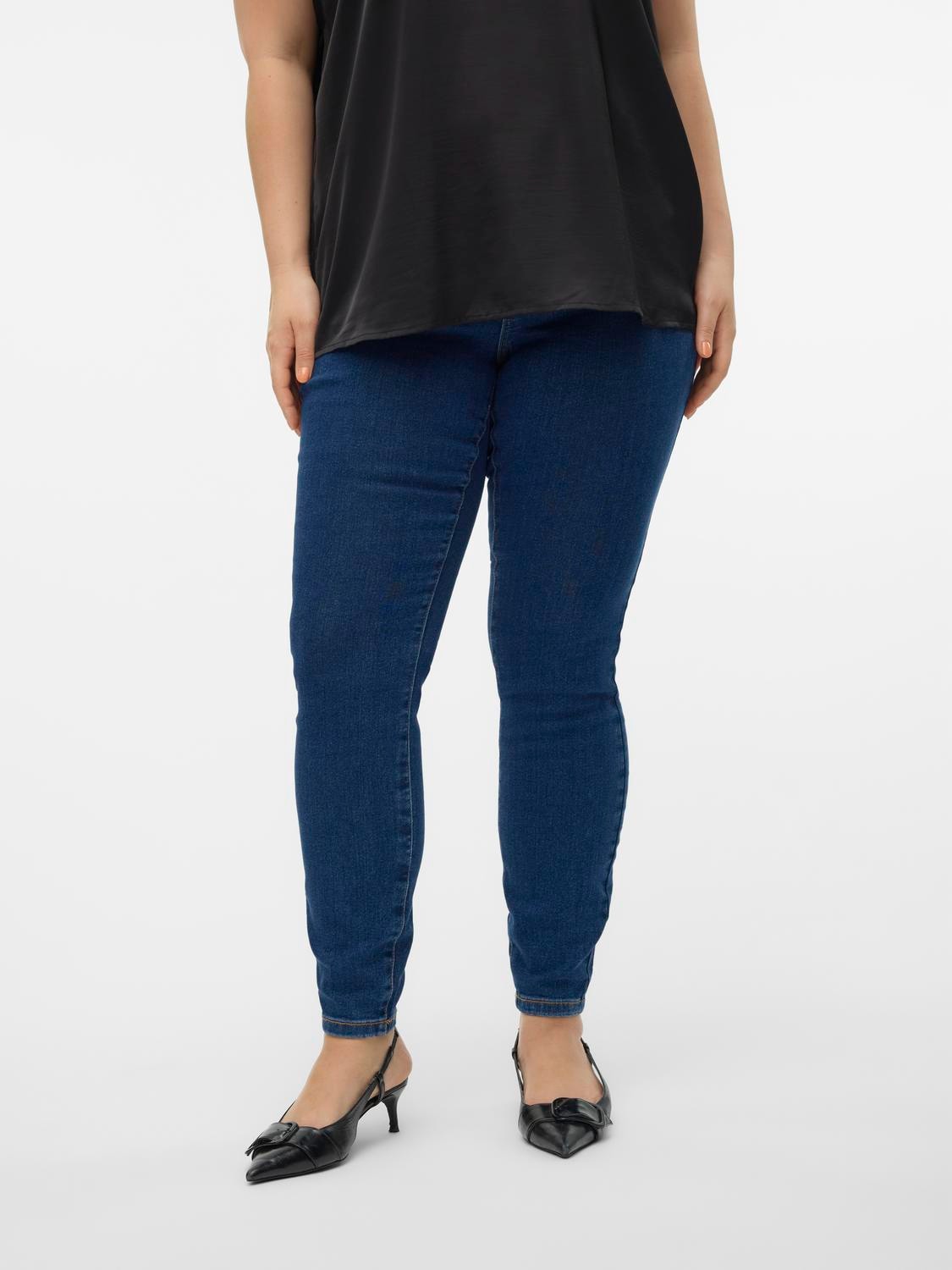 Skinny-fit-Jeans »VMCELLY MR SKINNY JEANS BLUE CUR NOOS«