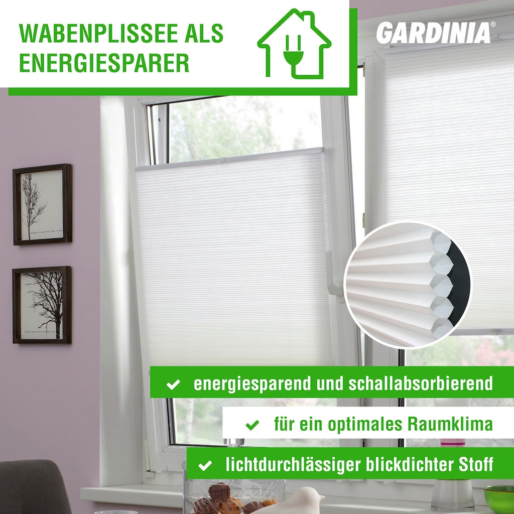 GARDINIA Wabenplissee »Wabenplissee Concept Tageslicht«, blickdicht, mit Bohren, energiesparend und schallabsorbierend