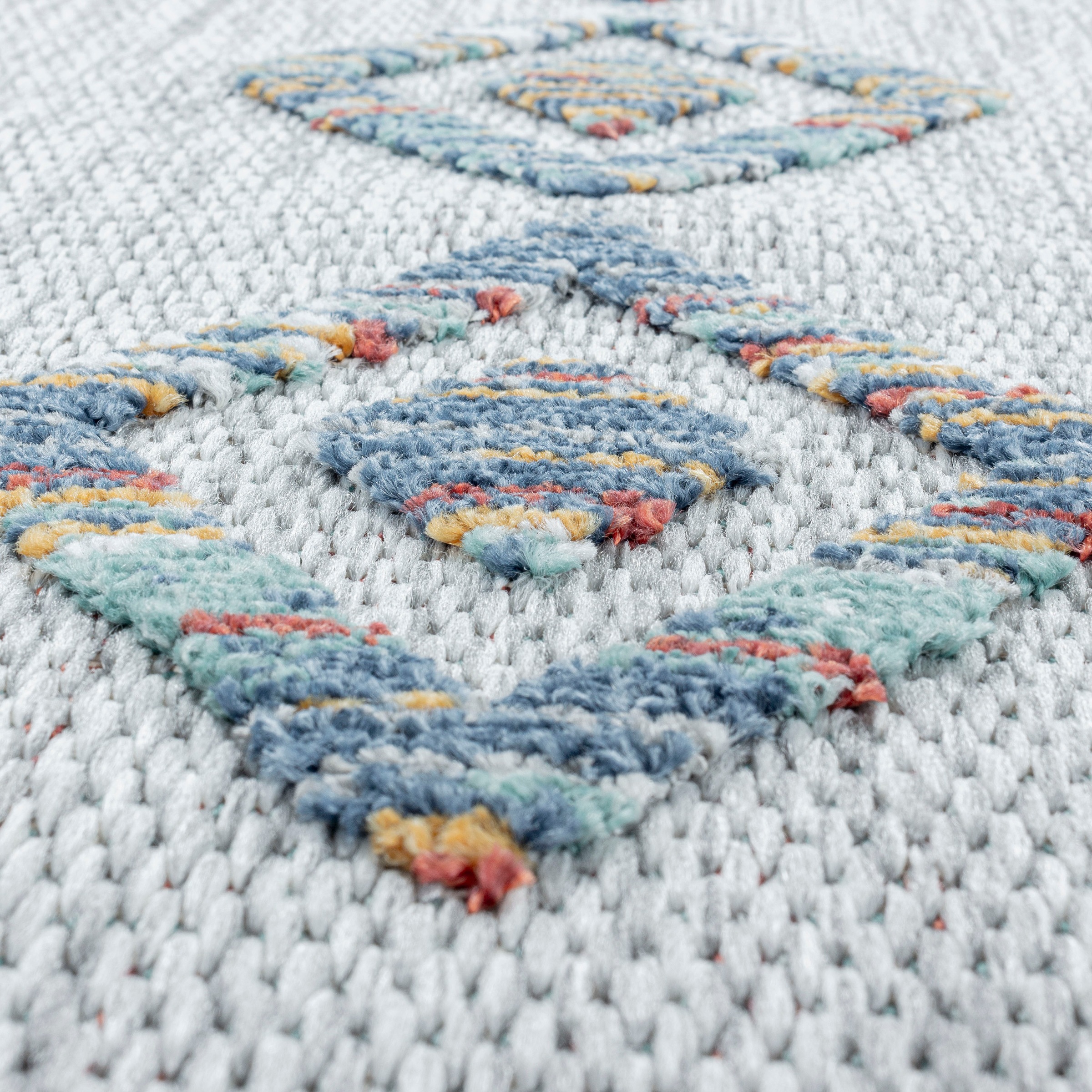 Ayyildiz Teppiche Teppich »BAHAMA 5152«, rechteckig, 8 mm Höhe, Läufer, Flachflor mit Hoch-Tief-Struktur, In-und Outdoor geeignet