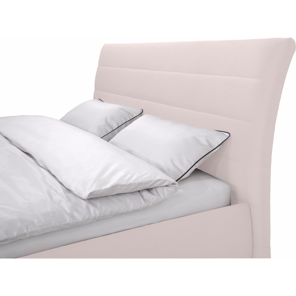 TOM TAILOR HOME Polsterbett »SOFT LINES BED«, mit geschwungenem Kopfteil mit horizontaler Steppung, ohne Print