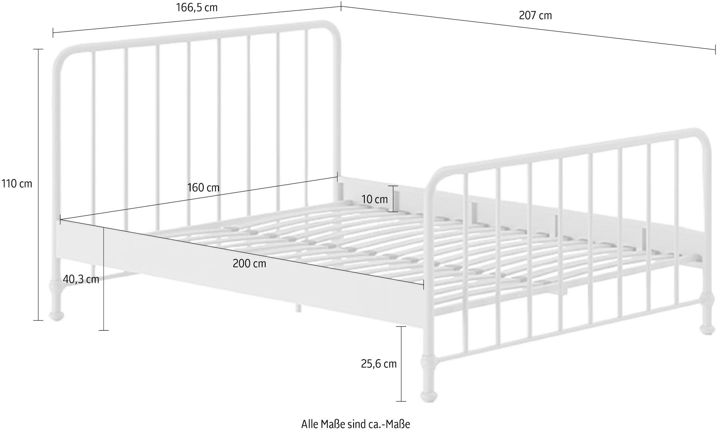 Vipack Metallbett »Bronxx«, aus Metall