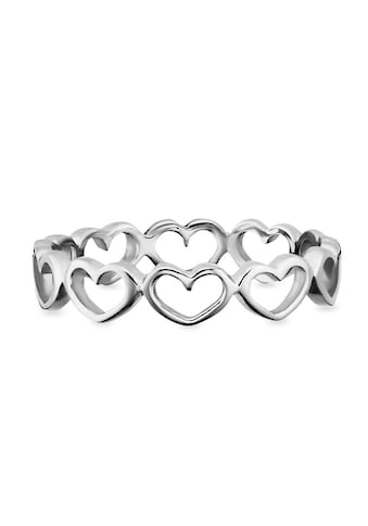 CAÏ Fingerring »925/- Sterling Silber rhodiniert Herzen« kaufen