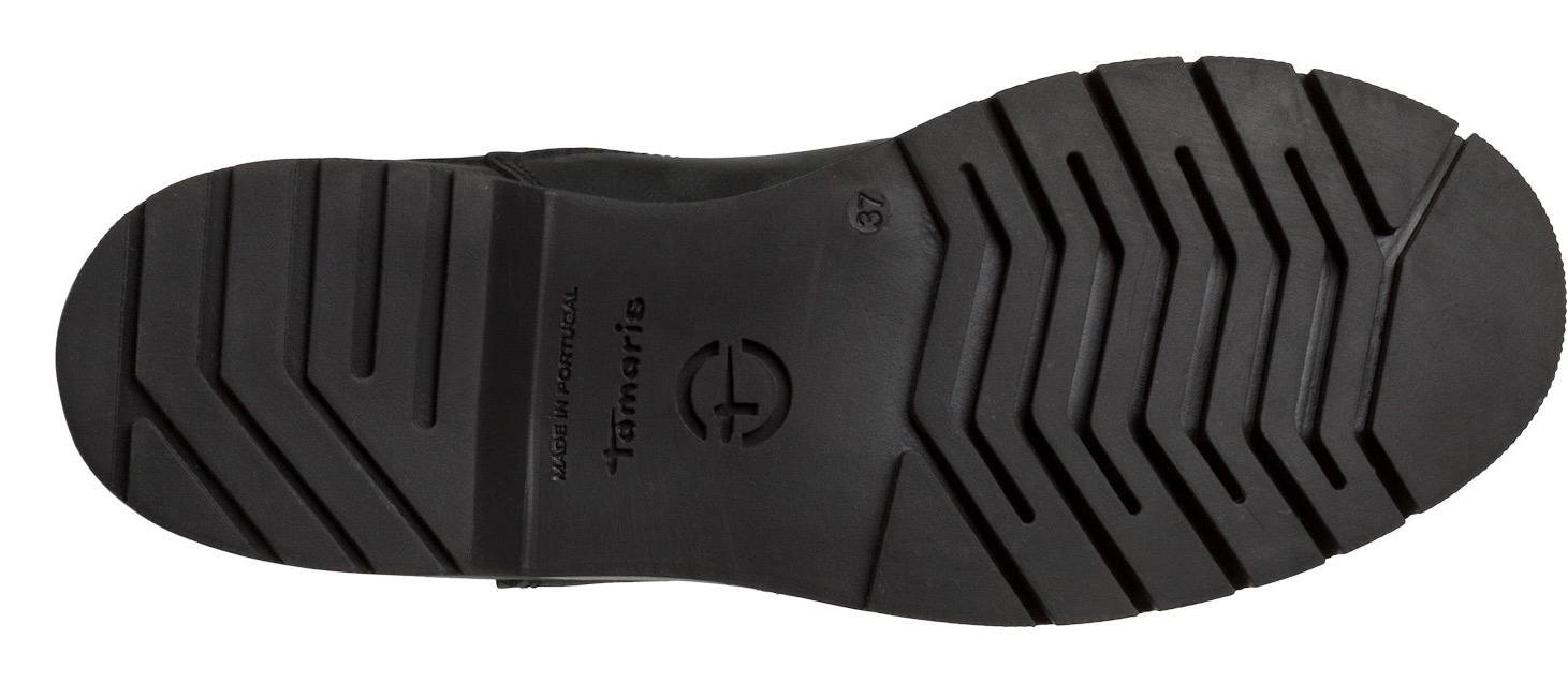 Tamaris Winterboots, Blockabsatz, Chelseaboots, Schlupfschuh, beidseitiger Stretcheinsatz
