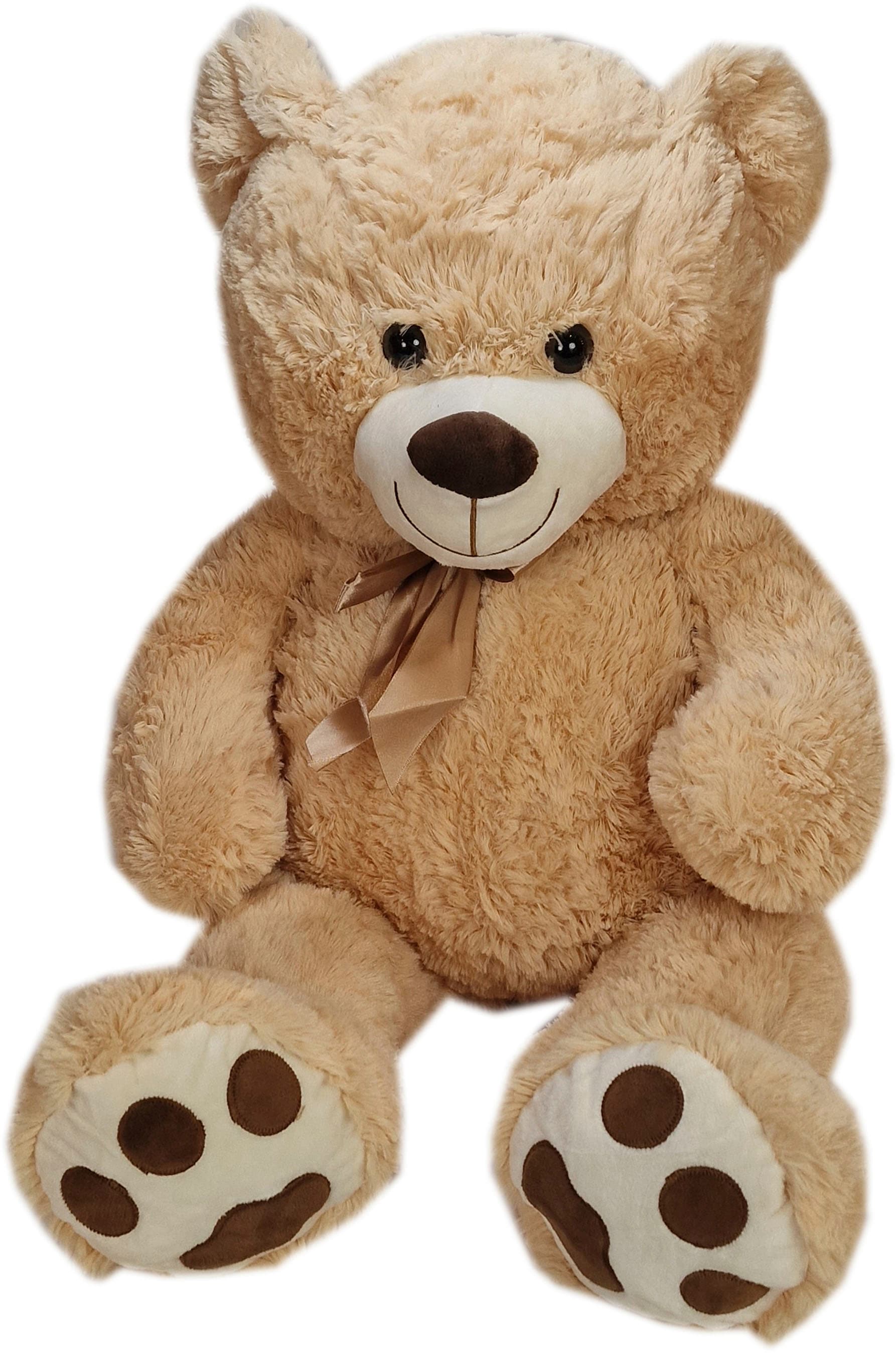 Kuscheltier »Teddybär Floppy, 100 cm, beige«, mit Schleife