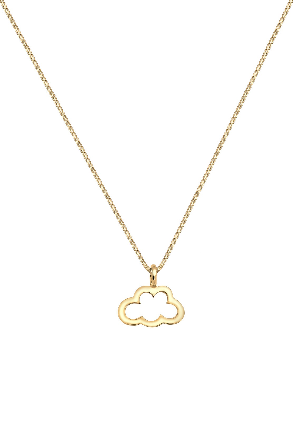 Elli Kette mit Anhänger »Halskette Wolke Anhänger 925 Sterling Silber vergoldet«