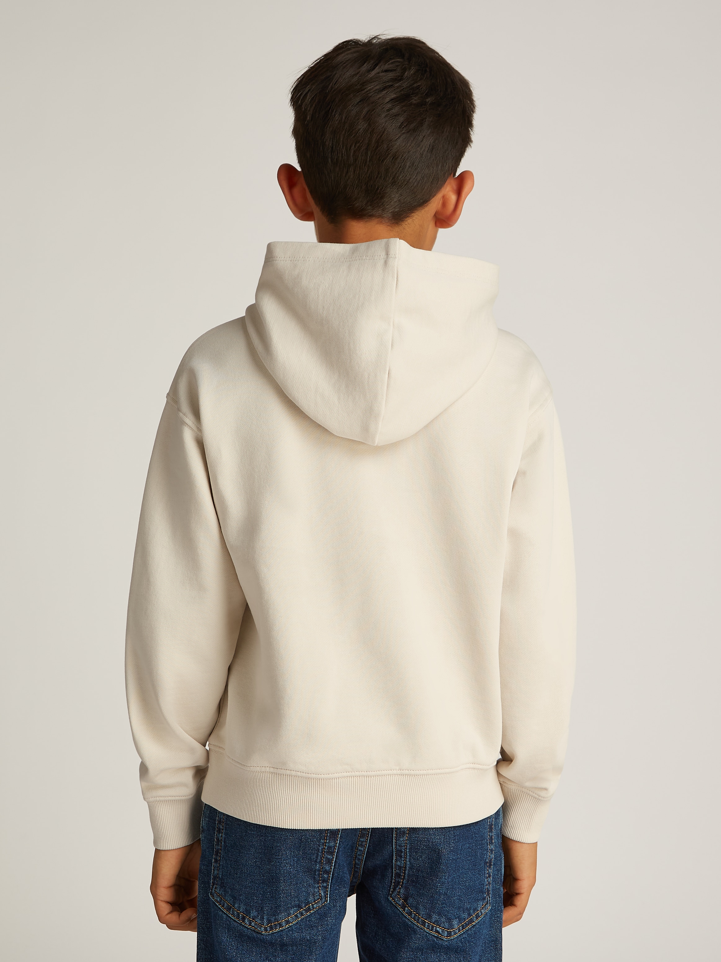Calvin Klein Jeans Sweatshirt »LARGE SHIFTED CK HOODIE«, für Kinder bis 16 Jahre mit Logoprägung