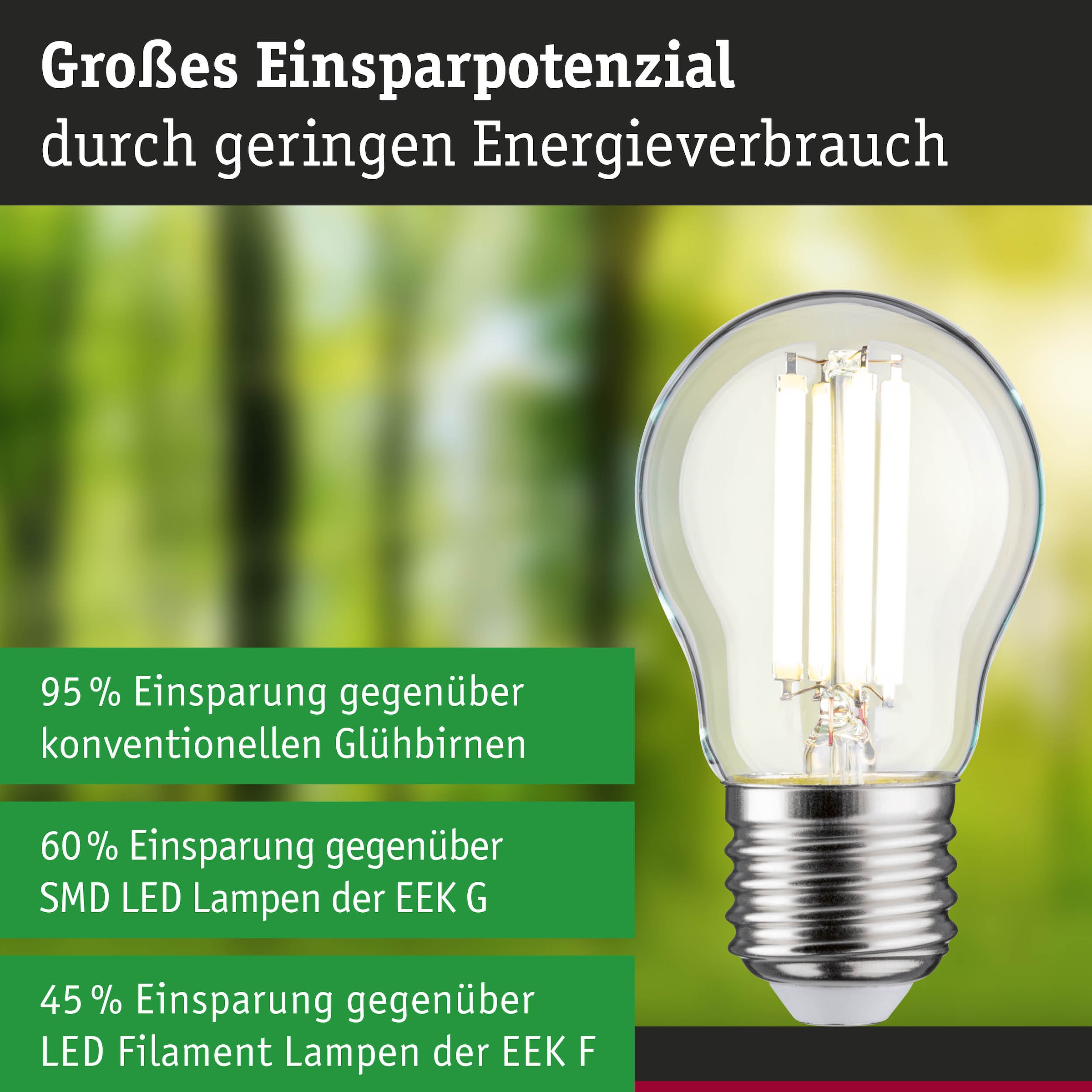 Paulmann LED-Leuchtmittel »Efficient-Line Tropfen 525lm 2,5W 4000K klar 230V« E27 1 Stk. Neutralweiß