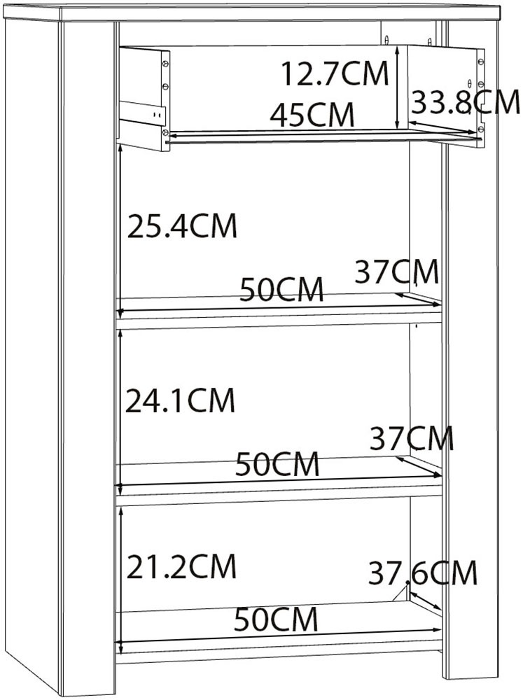 FORTE Schuhkommode »Bohol Schuhschrank, Soft Close, 6 Paar Schuhe« B/H/T 66,7/99,3/42 cm,
