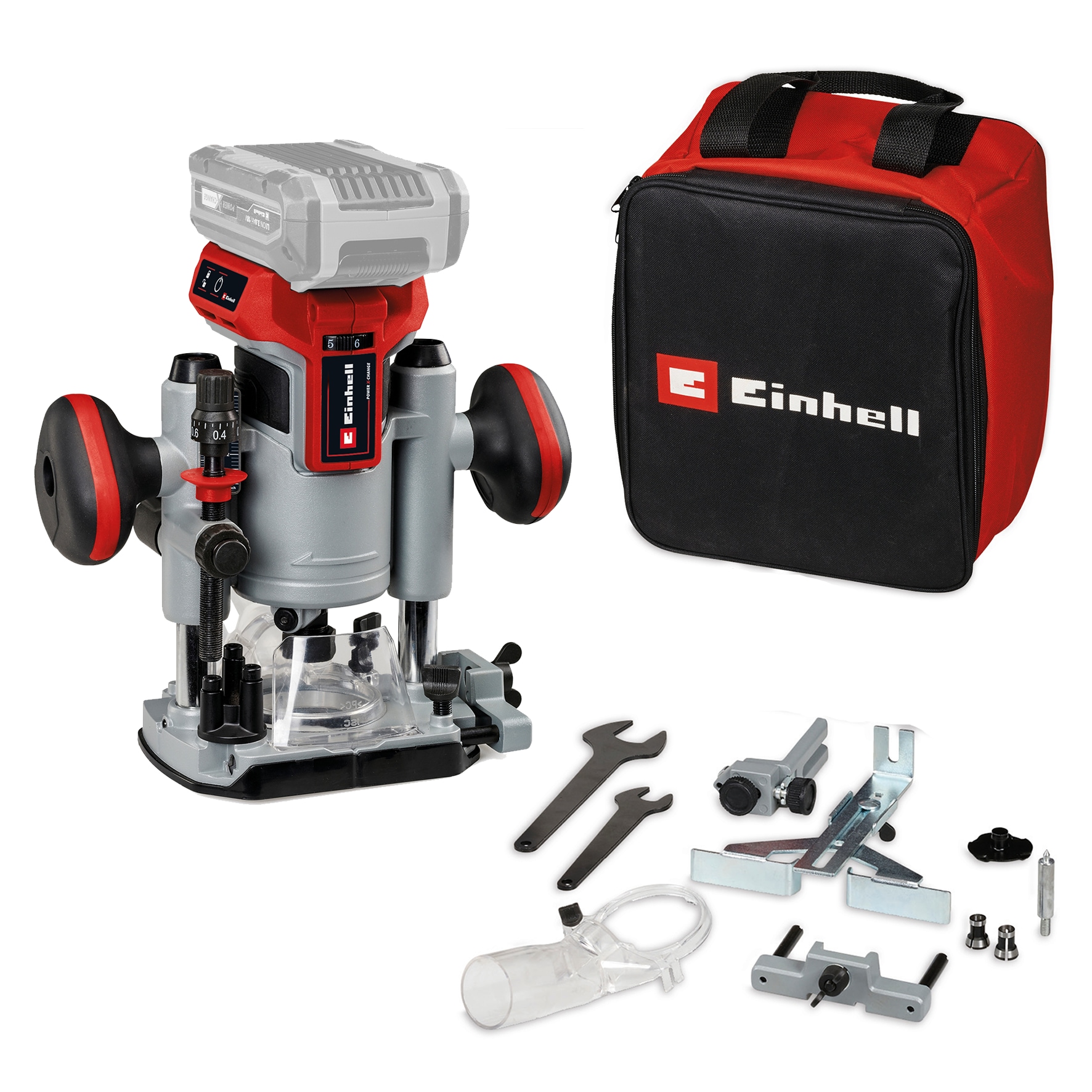 Einhell Akku-Fräse »TP-RO 18 Set Li BL - Solo«, (16 tlg.)