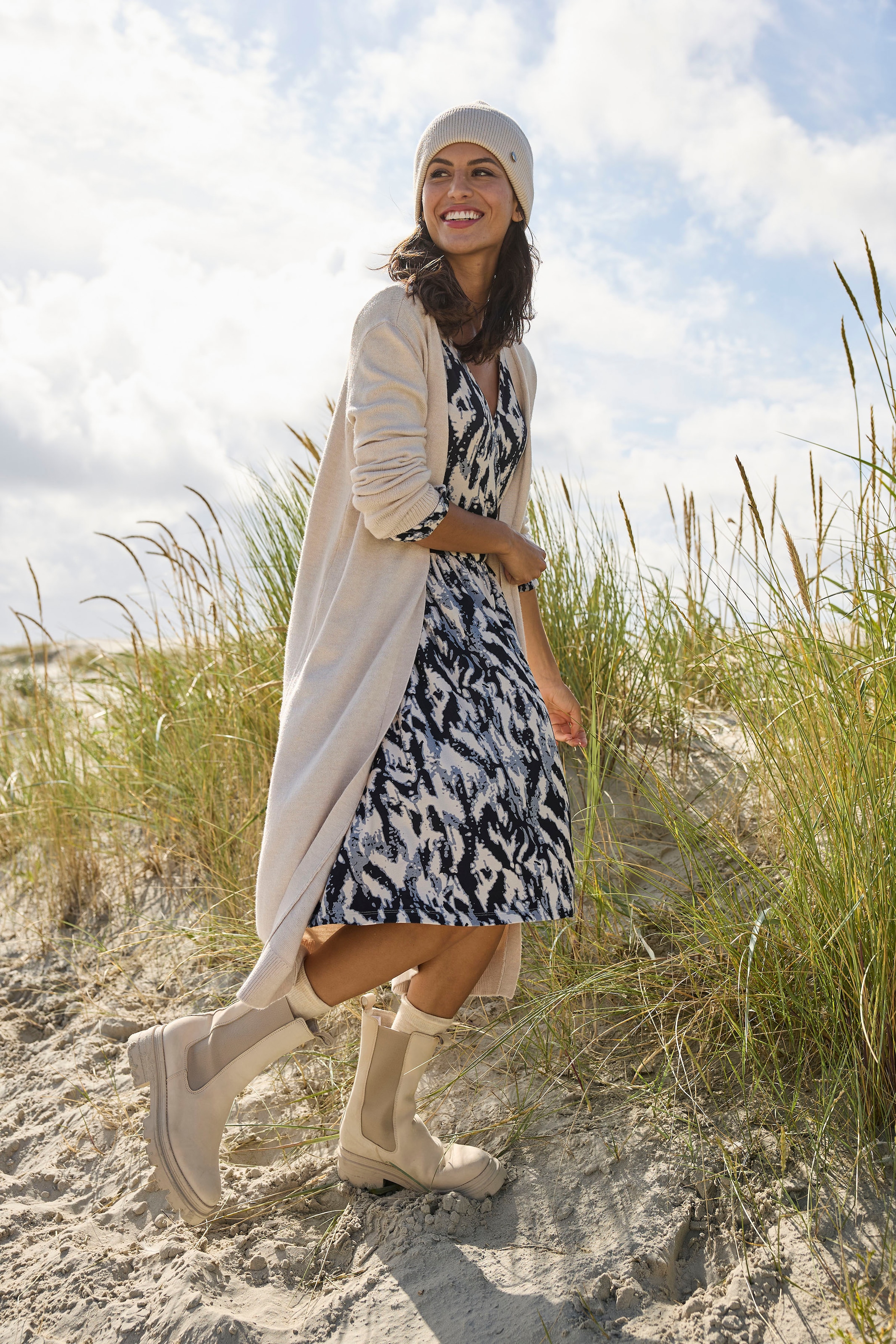 Laura Scott Jerseykleid, mit modischem Muster - NEUE KOLLEKTION
