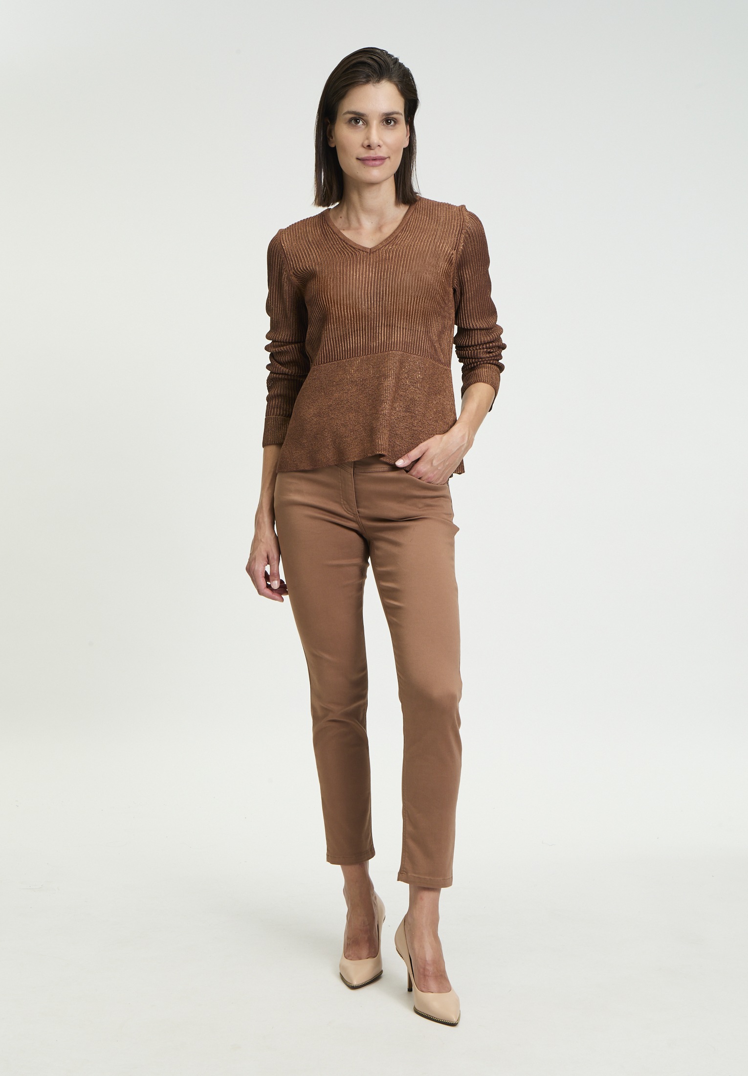 Betty Barclay Rundhalspullover »Feinstrickpullover mit Lochmuster«