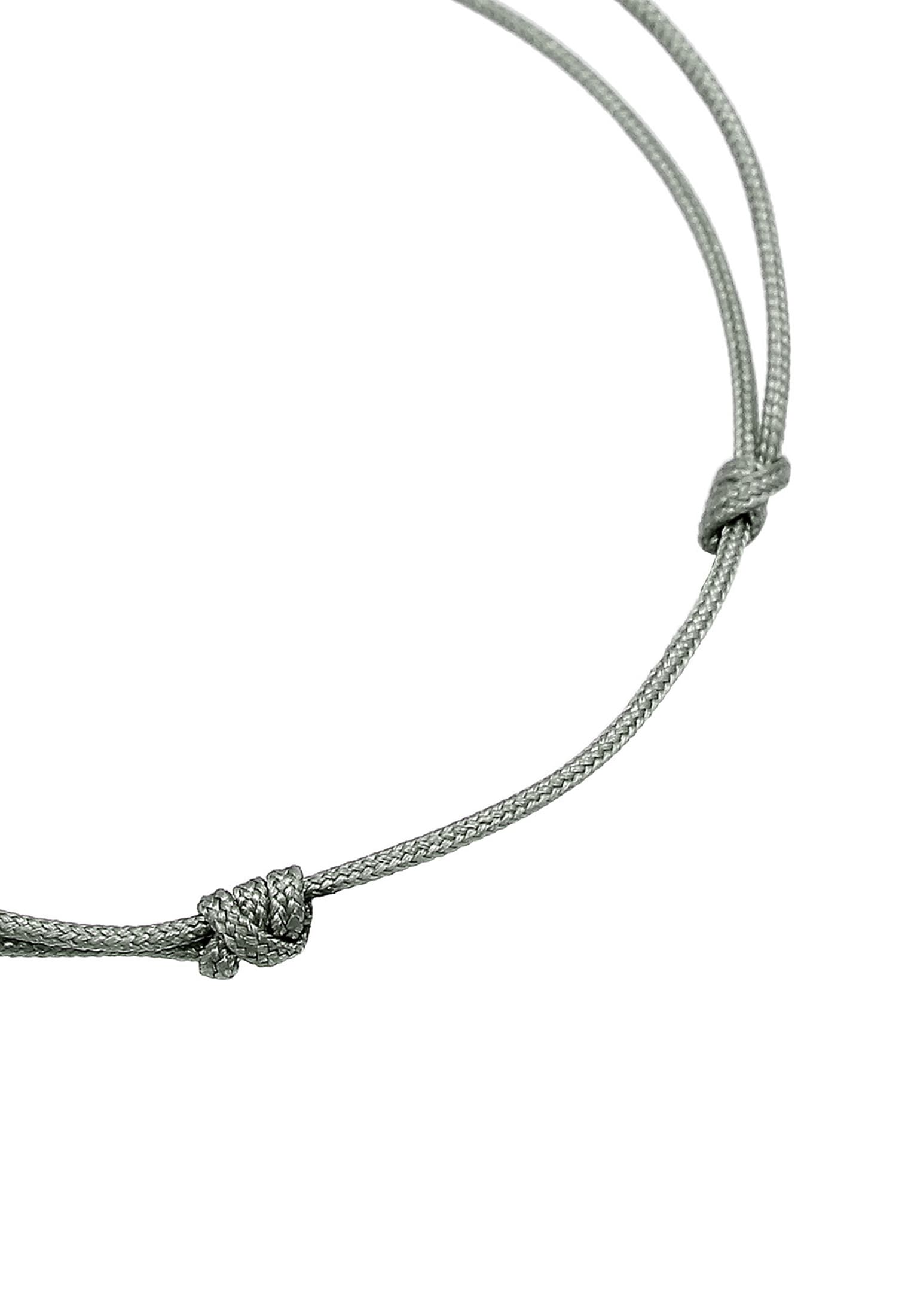 Elli Armkette »Armband Nylon Anhänger Herzschlag 925 Sterling Silber«