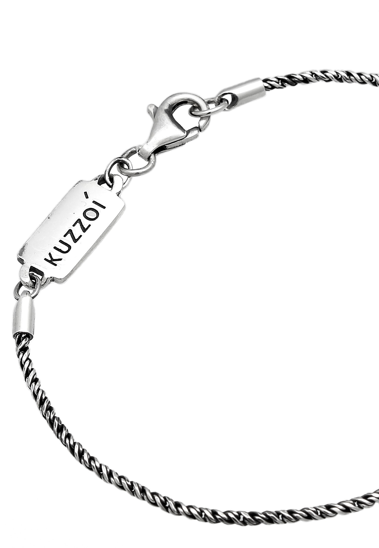 Kuzzoi Armkette »Armband Herren Basic Kordelkette Gedreht 925 Silber«