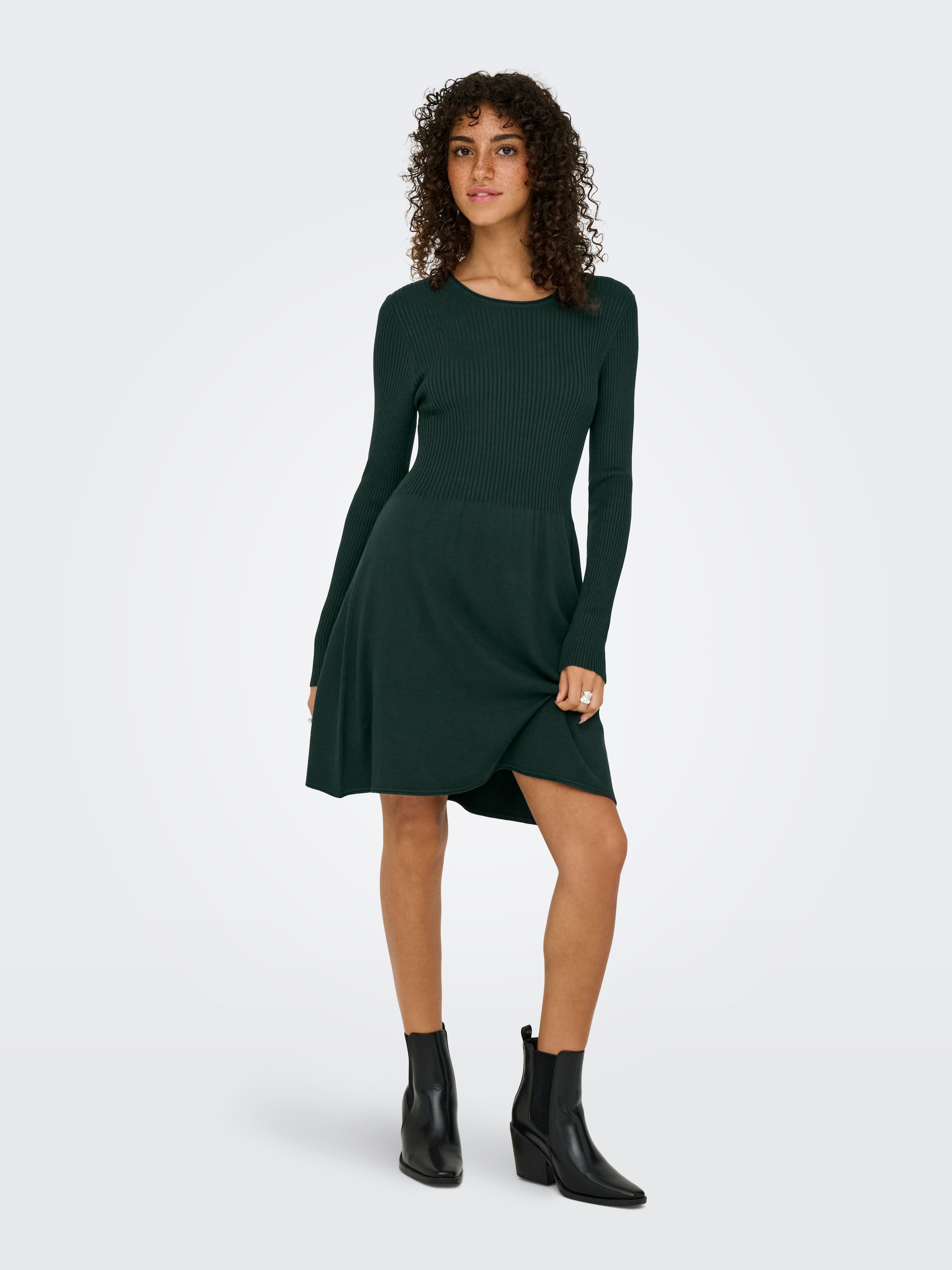 ONLY Strickkleid »ONLALMA L/S O-NECK DRESS KNT NOOS«