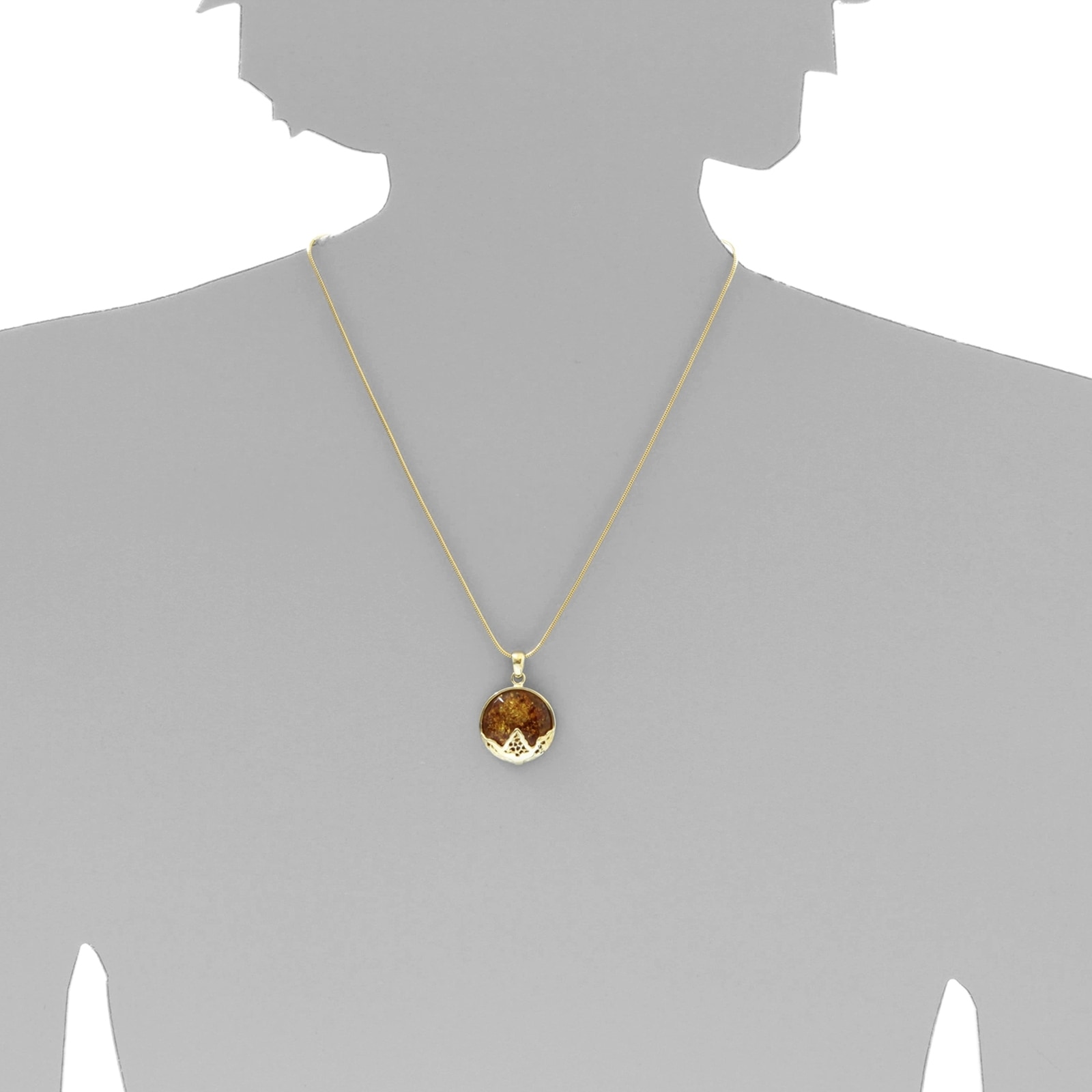 OSTSEE-SCHMUCK Kette und Anhänger Set »- Verna - Gold 333/000 - Bernstein«