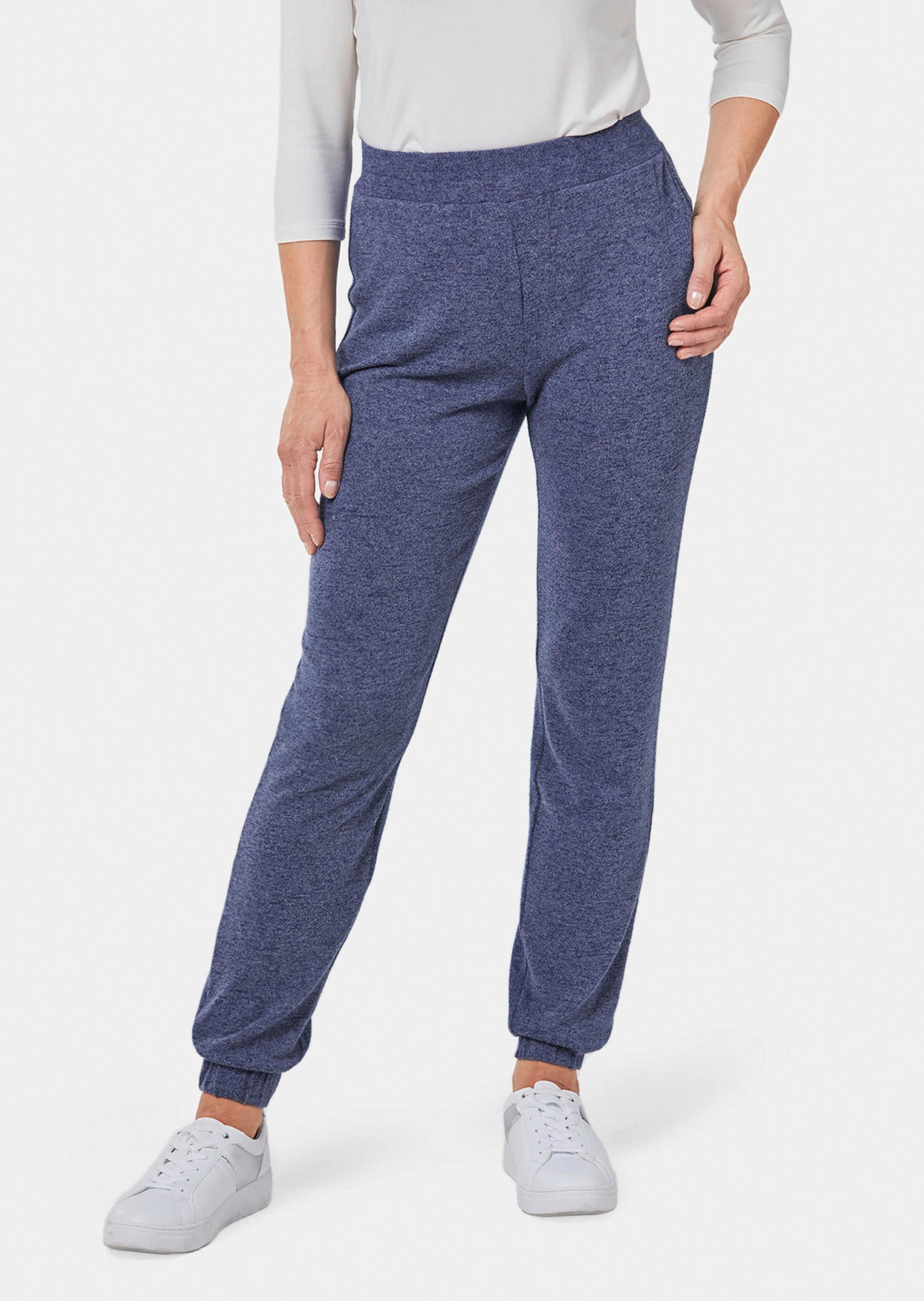 GOLDNER Stoffhose »Bequeme Flausch-Freizeithose mit Bündchen«