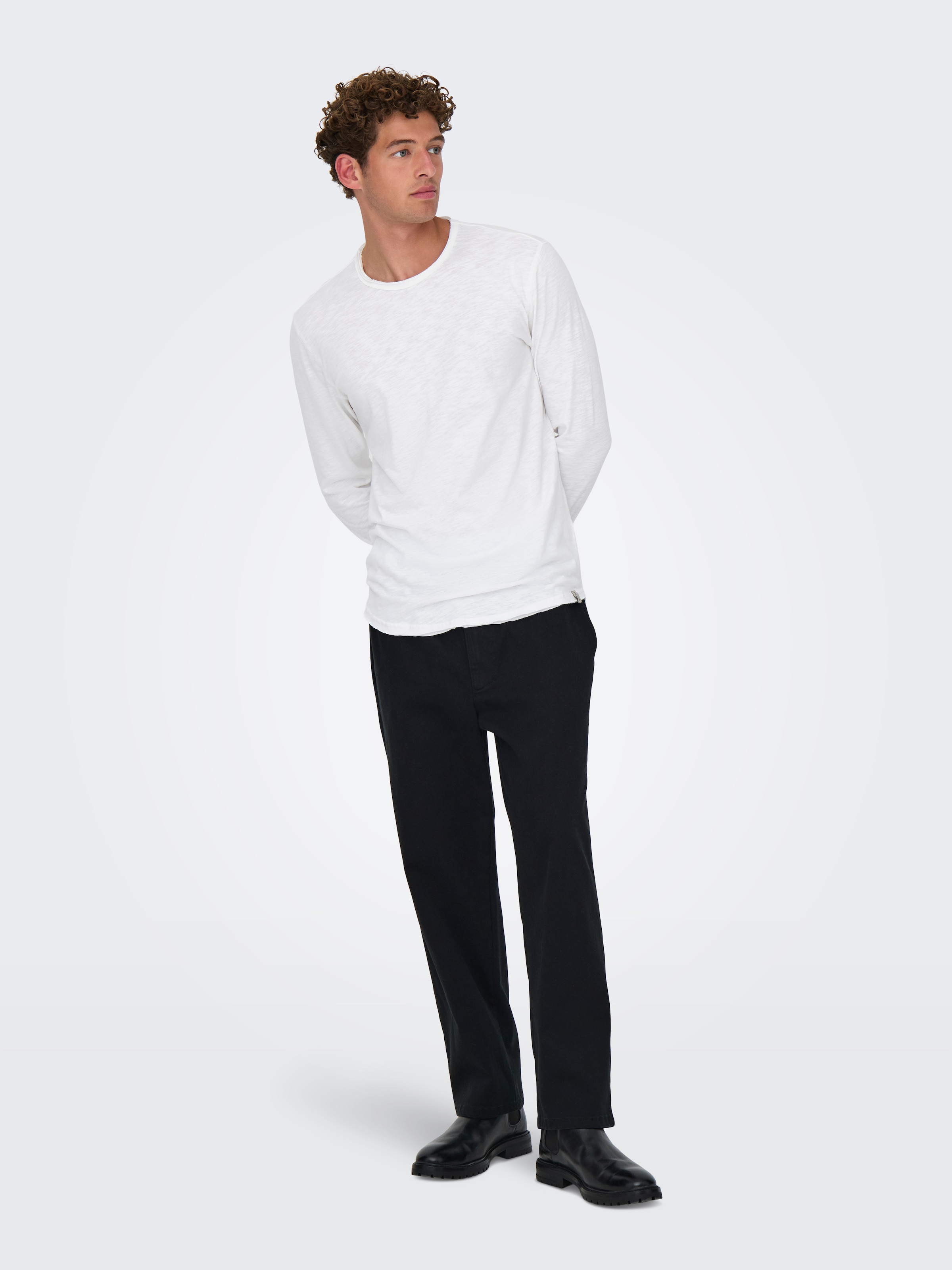 ONLY & SONS Langarmshirt »ONSBENNE LONGY LS TEE VD«