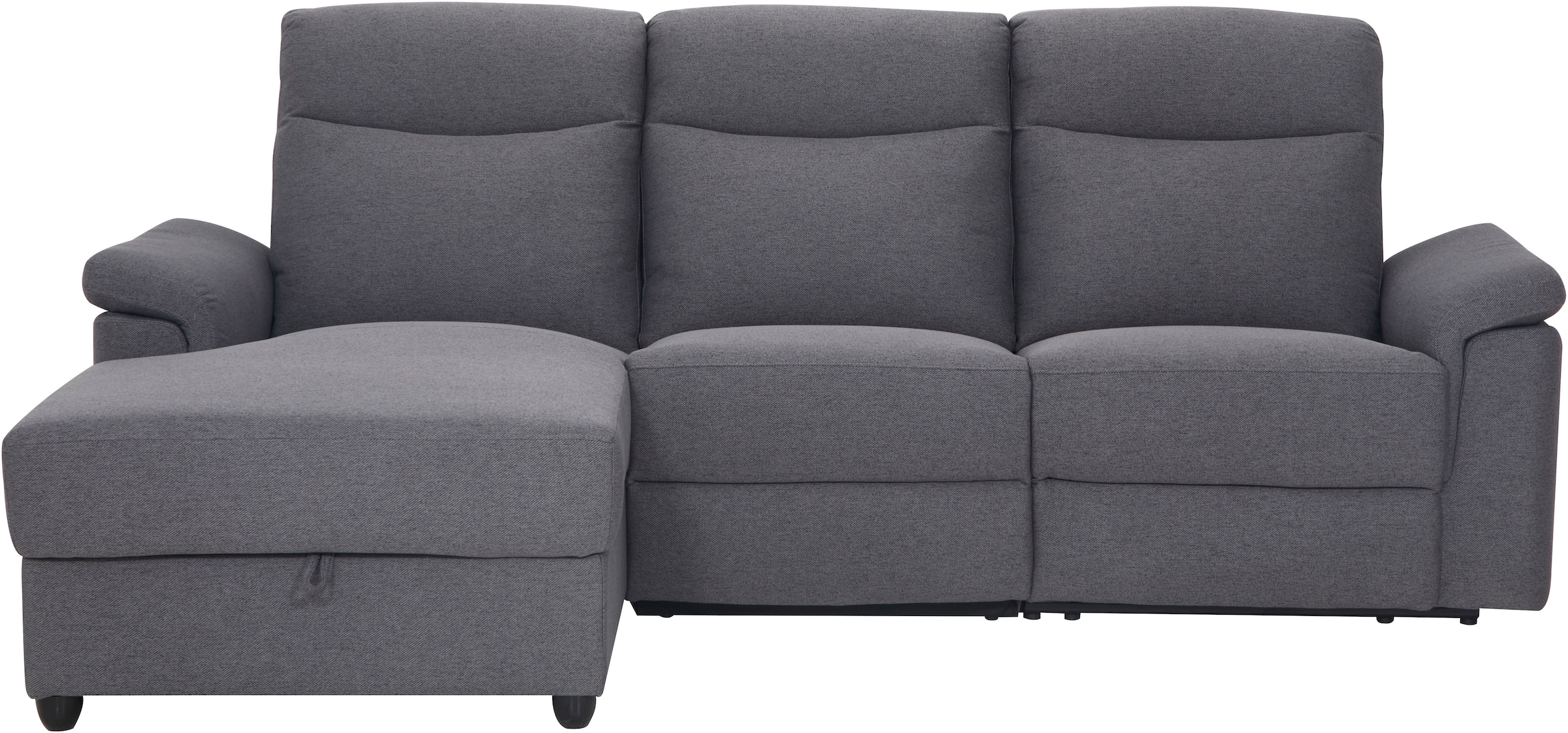 Home affaire Ecksofa »BRIONNE, L-Form, 255cm, manuelle u. elektrische Funktion (USB A/C),«, Liegefunktion, Stauraum, Federkernpolsterung, Webstoff