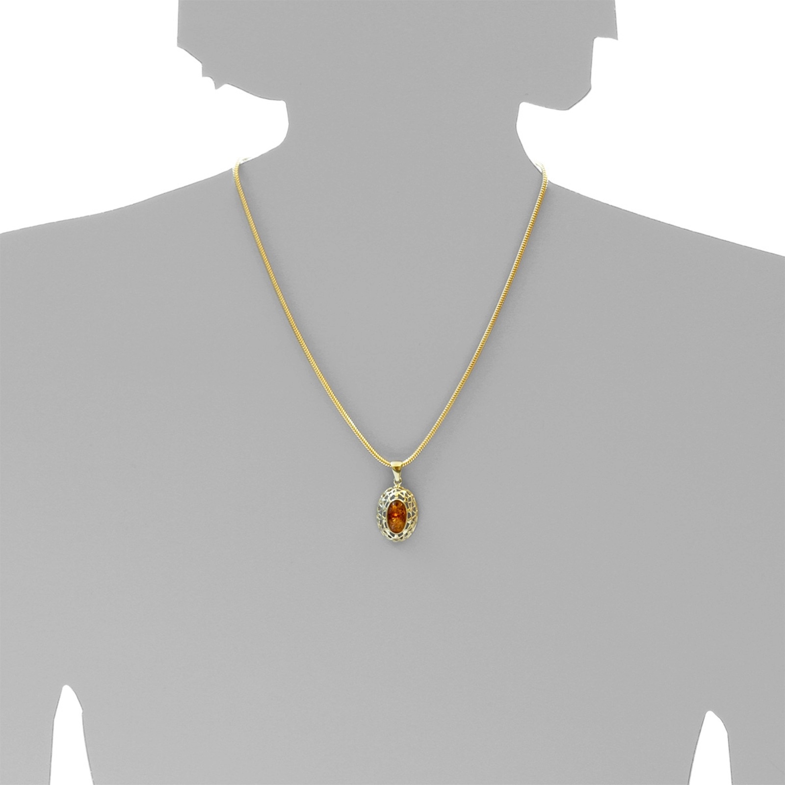 OSTSEE-SCHMUCK Kettenanhänger »- Vara - Gold 333/000 - Bernstein«