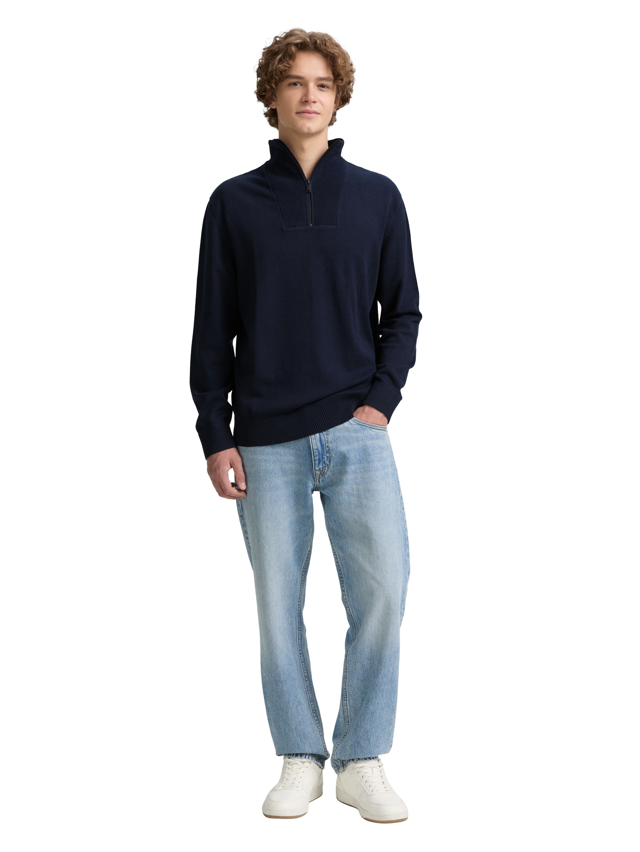TOM TAILOR Denim Troyer, mit Rippbündchen