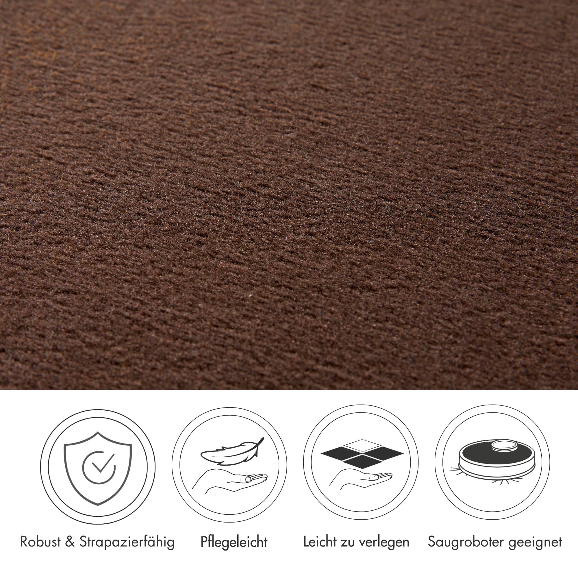 Andiamo Teppichboden »Kira, Velours, Made in Belgium«, rechteckig, 8 mm Höhe, Uni Farben, Breite 400 cm, strapazierfähig, pflegeleicht, Wohnzimmer