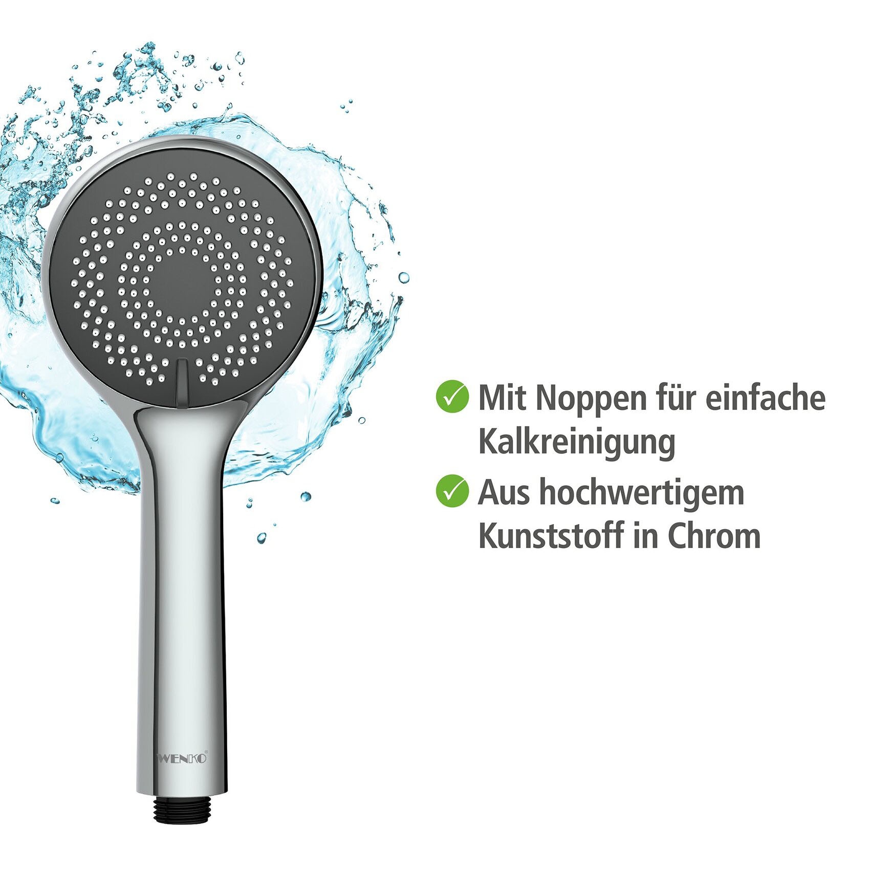 WENKO Handbrause »Watersaving System« Durchmesser 9,6 cm