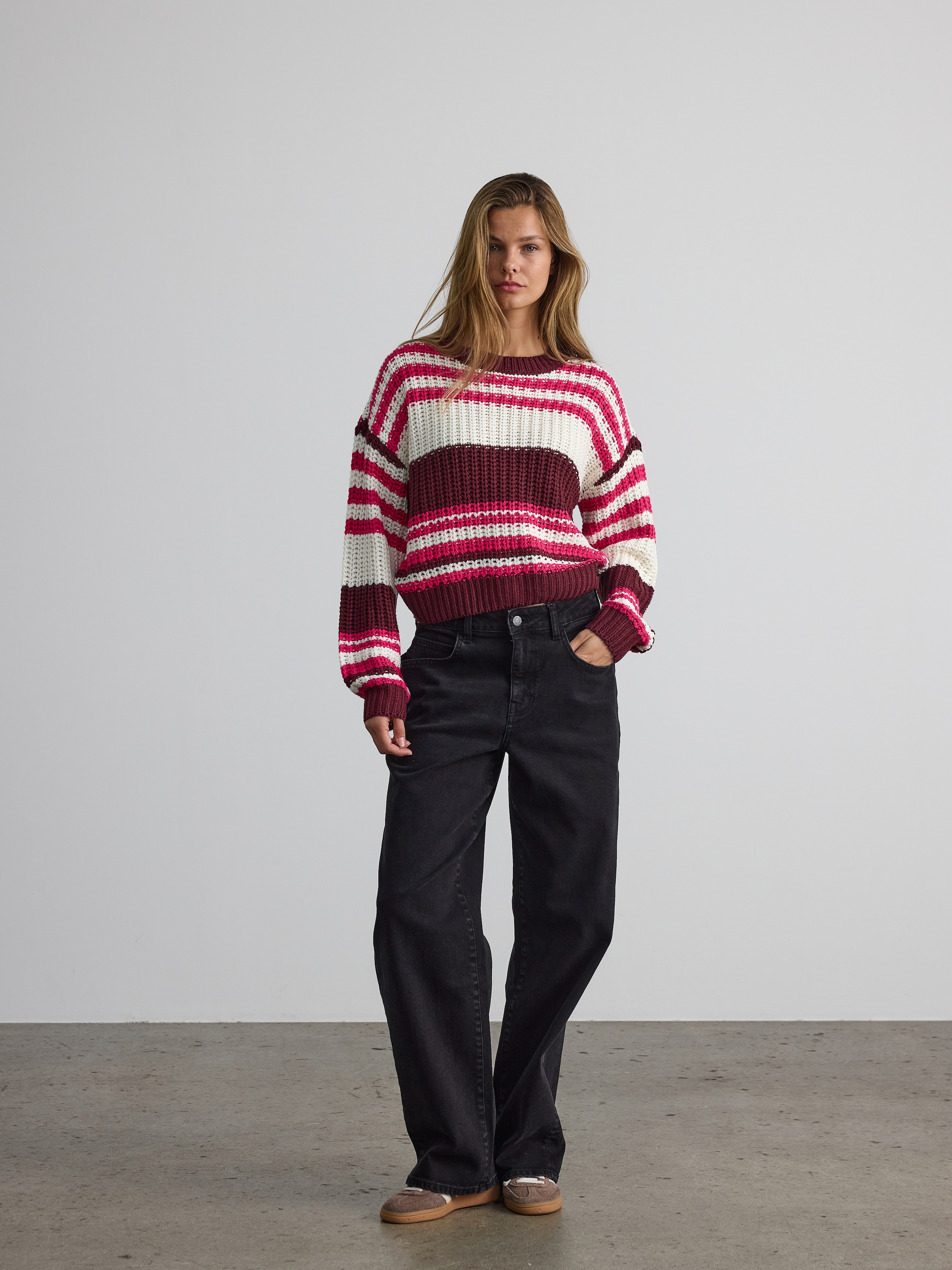 Noisy may Strickpullover »NMCHARLIE L/S O-NECK KNIT NOOS«