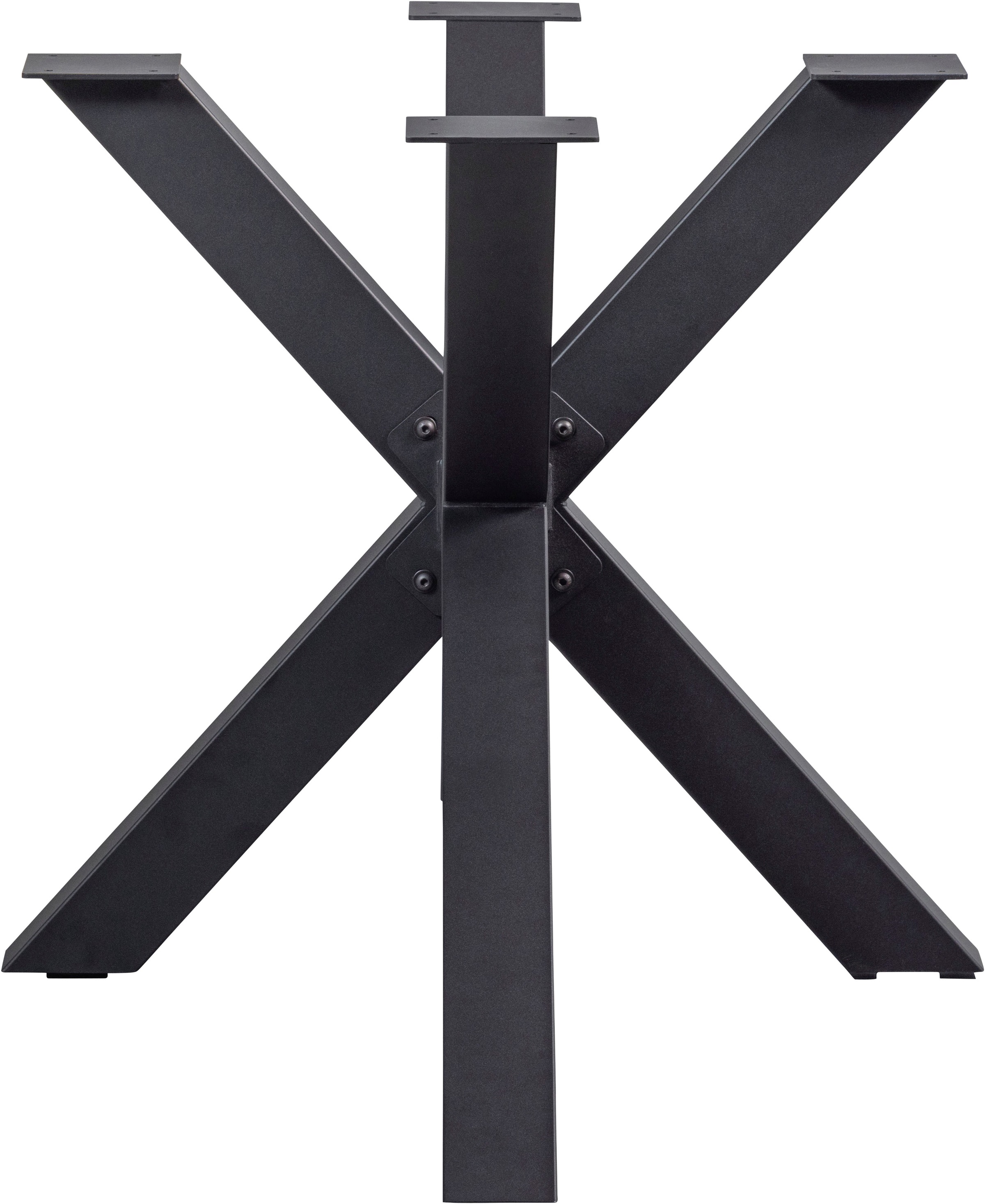 WOOOD Tischbein »Tablo Kreuzform Metall mit Pulverbeschichtung B 159 x T 77 x H 72 cm« Tragkraft 150 kg, kompakte Kreuzform, einfach zu montieren