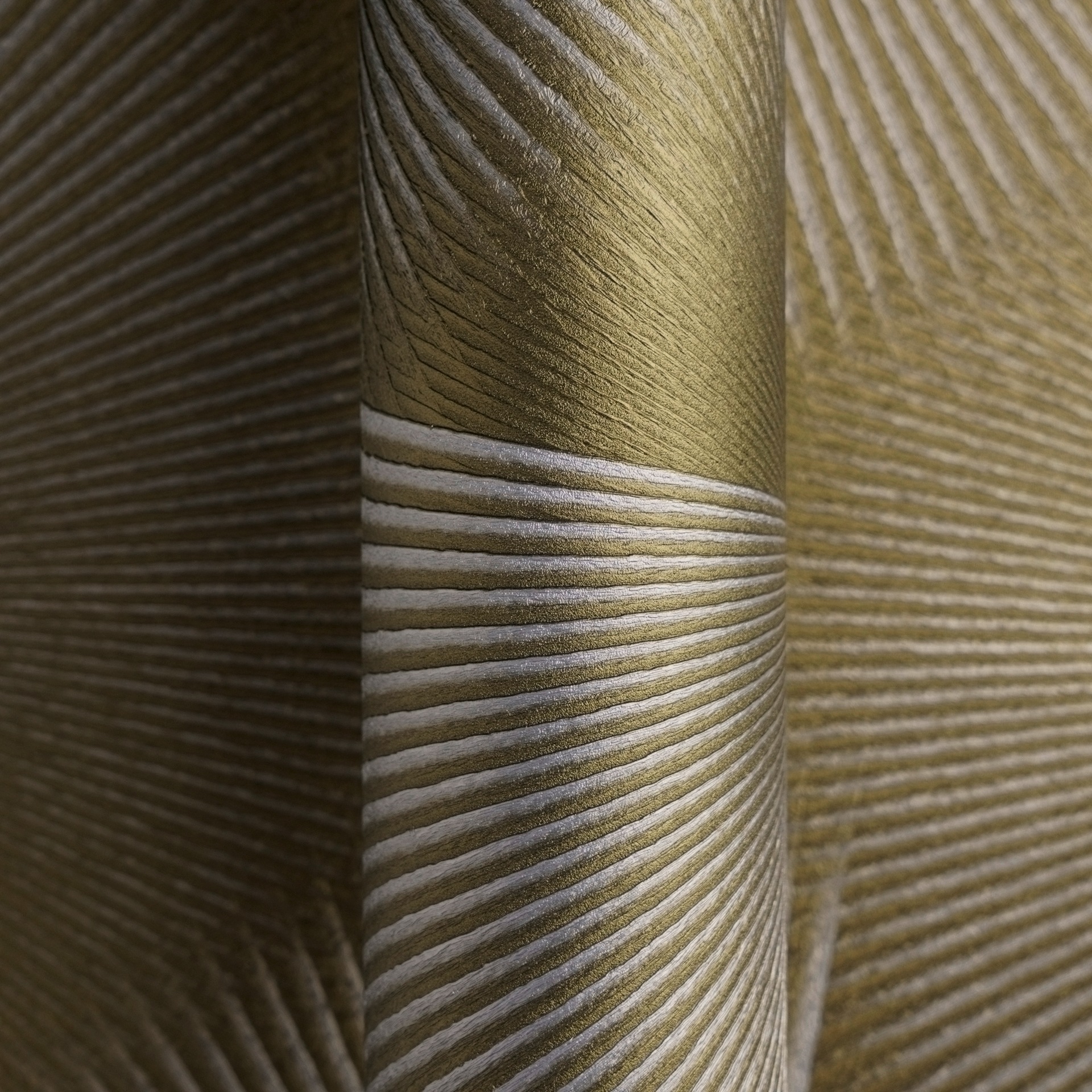 A.S. Création Vliestapete »Trend Spectrum Fan – Glamouröse 3D-Fächeroptik Vliestapete« 3D-Optik | geometrisch | glänzend strukturiert Grafisches Fächermotiv mit räumlicher Wirkung und edlem Glanz