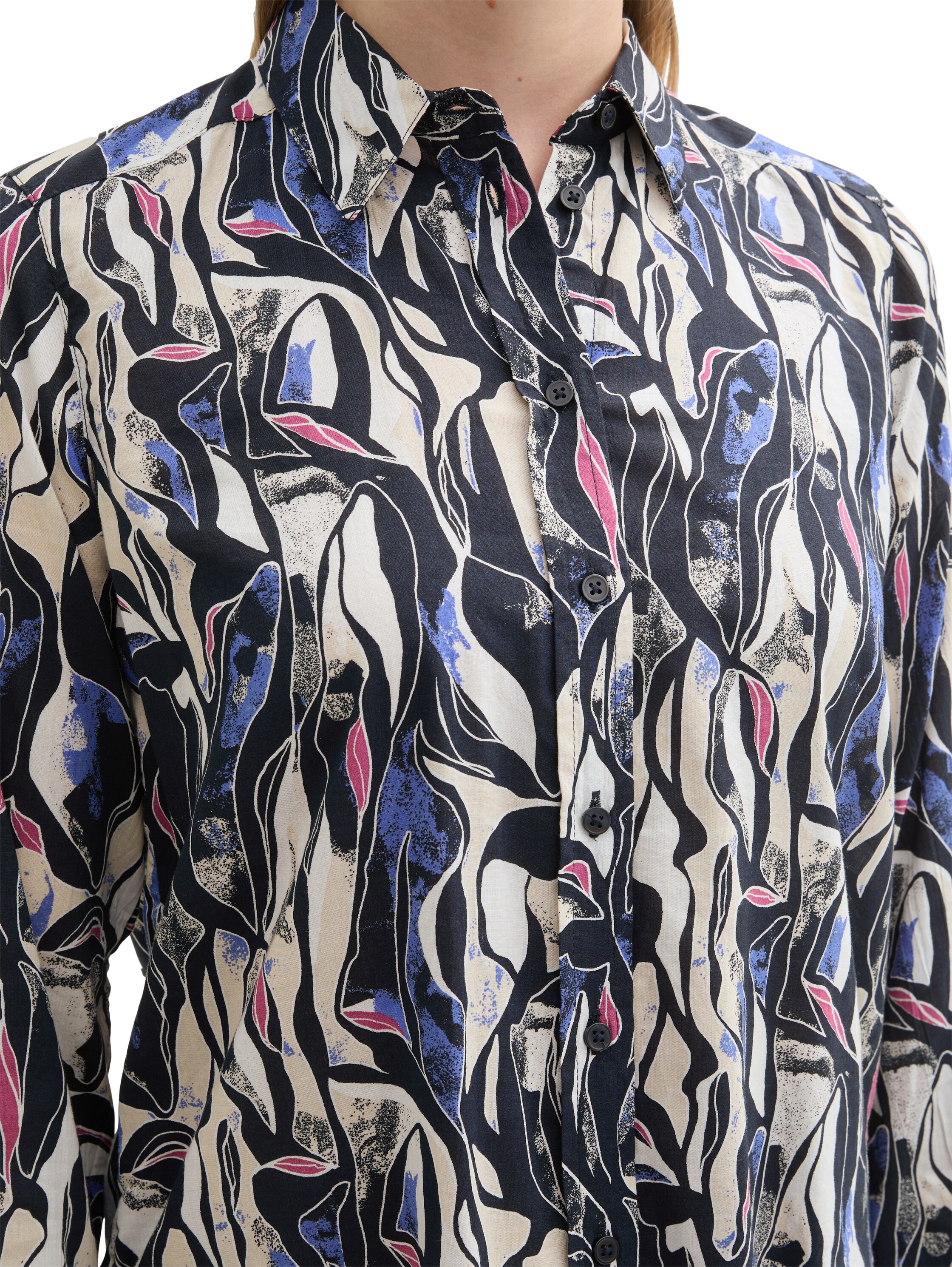 TOM TAILOR Langarmbluse, mit All-Over Print