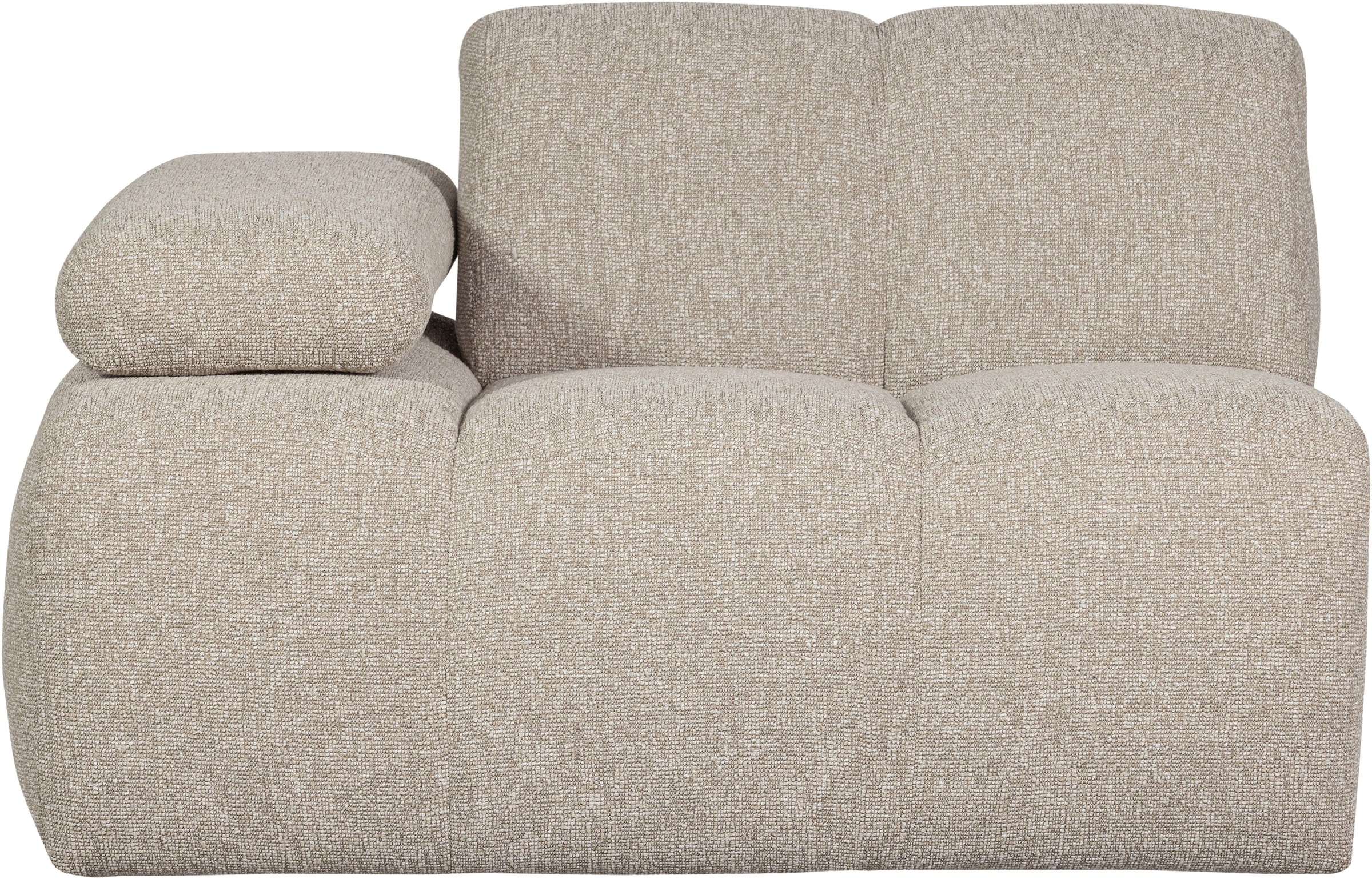 WOOOD Sofaelement »Mojo Bouclé-Bezug mit verstellbarer Armlehne B 124 x D 97 x H 74 cm« Maximale Verschleißfestigkeit, Tragkraft 120 kg, montiert geliefert