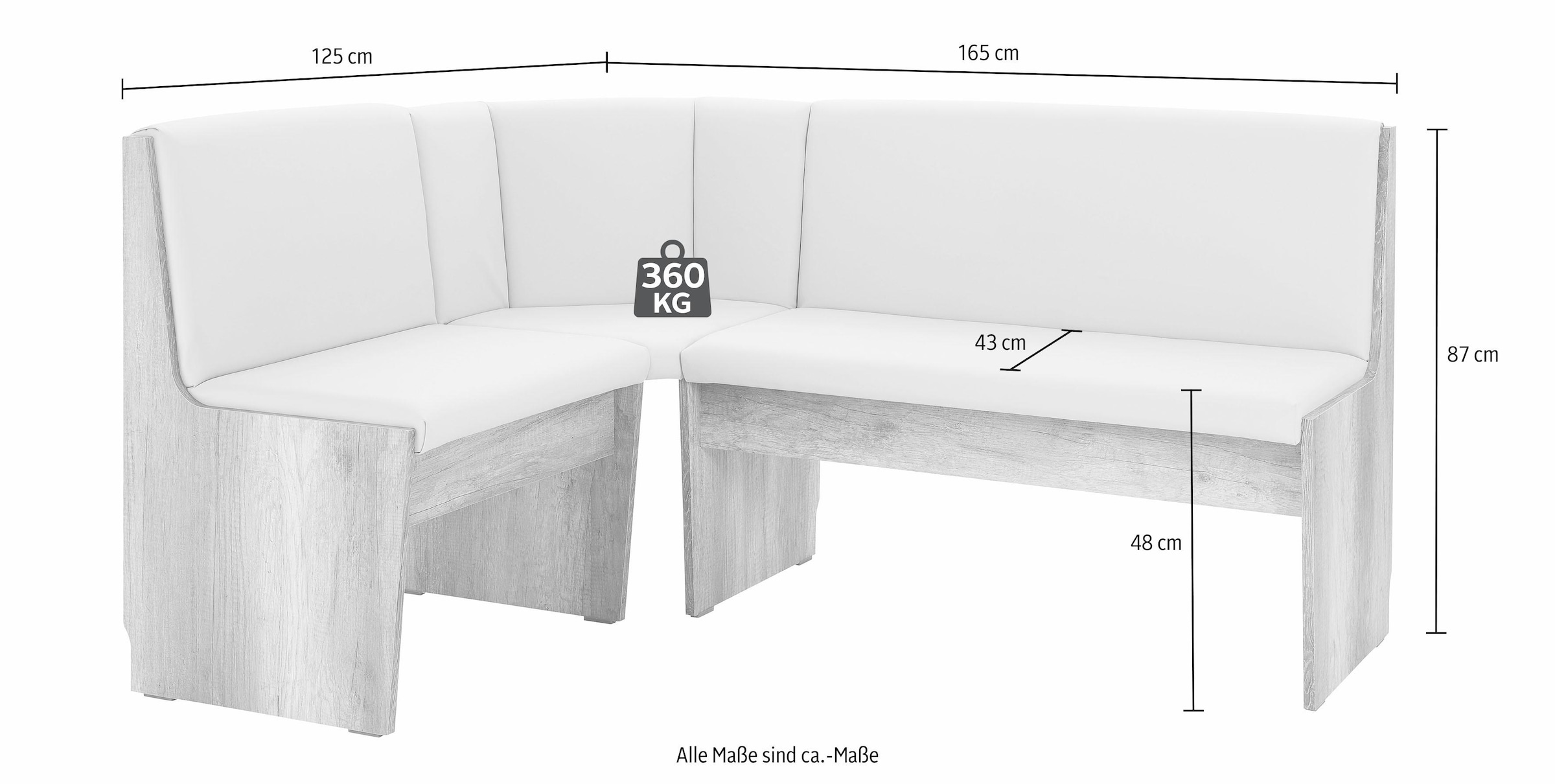 INOSIGN Eckbank »Hamburg Küchenbank Esszimmer«, rechts oder links montierbar, TOPSELLER