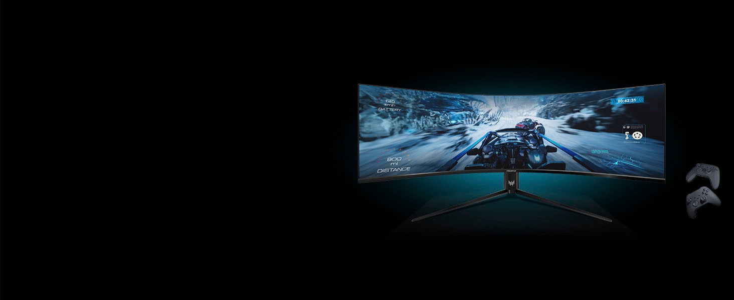 Acer Curved-Gaming-LED-Monitor »Predator Z57« 145 cm/57 ″  7680 x 2160 px DUHD 1 Reaktionszeit 120 Hz MiniLED