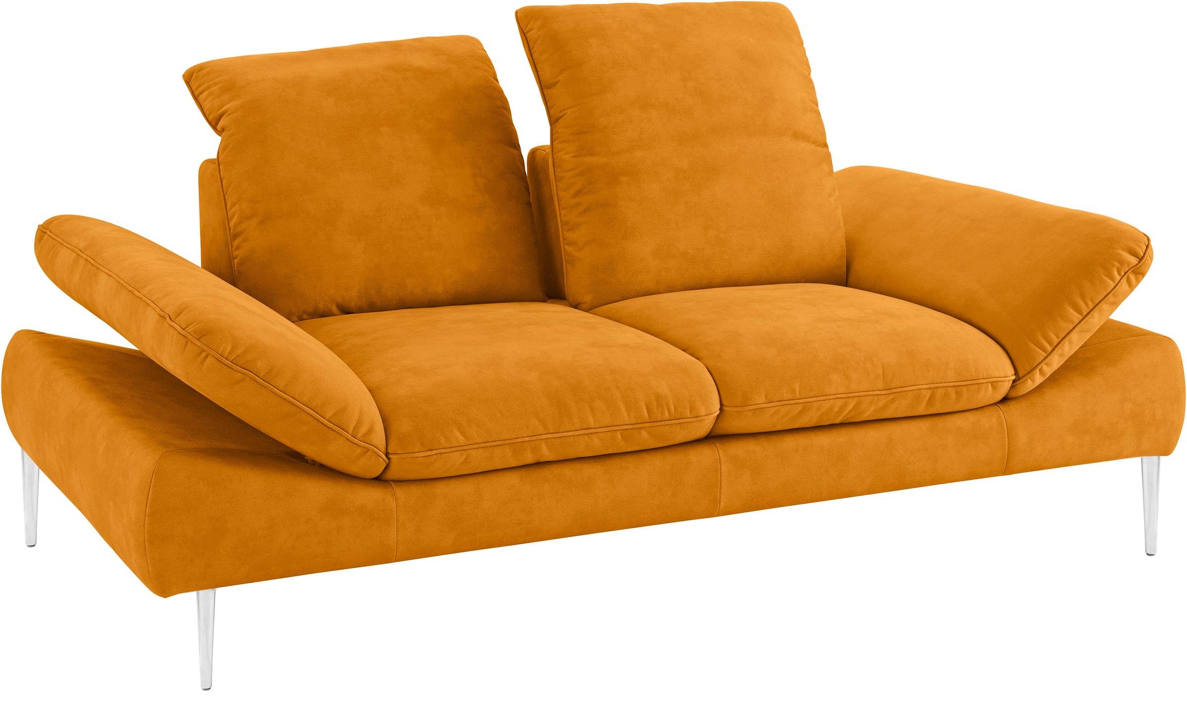 W.SCHILLIG 2-Sitzer »enjoy&MORE«, mit Sitztiefenverstellung, Füße Chrom glänzend, Breite 202 cm