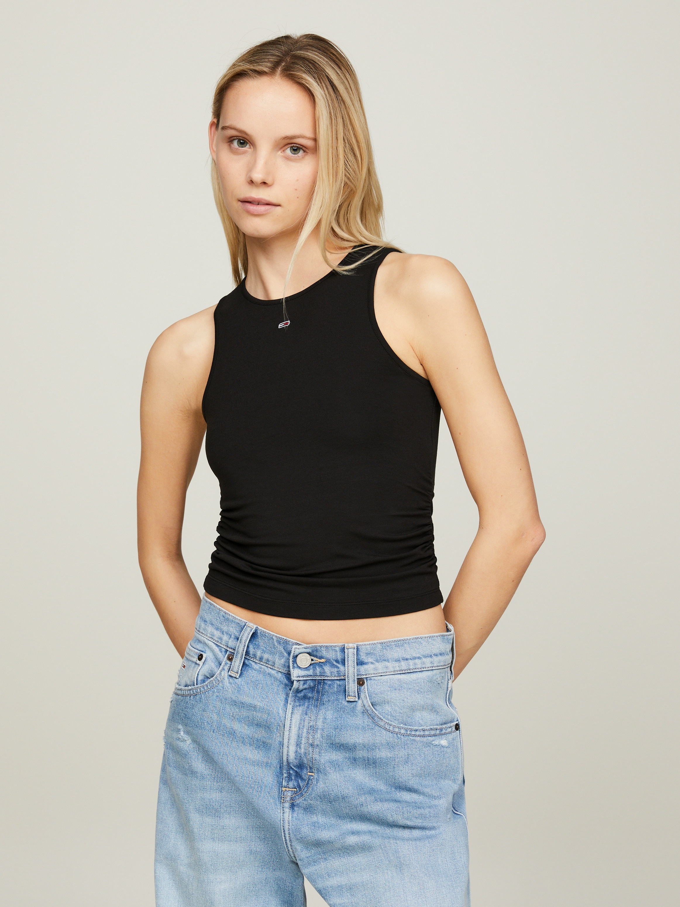 Tommy Jeans Tanktop »TJW SLIM GATHERING TANK TOP«, mit Tommy Jeans Markenlabel