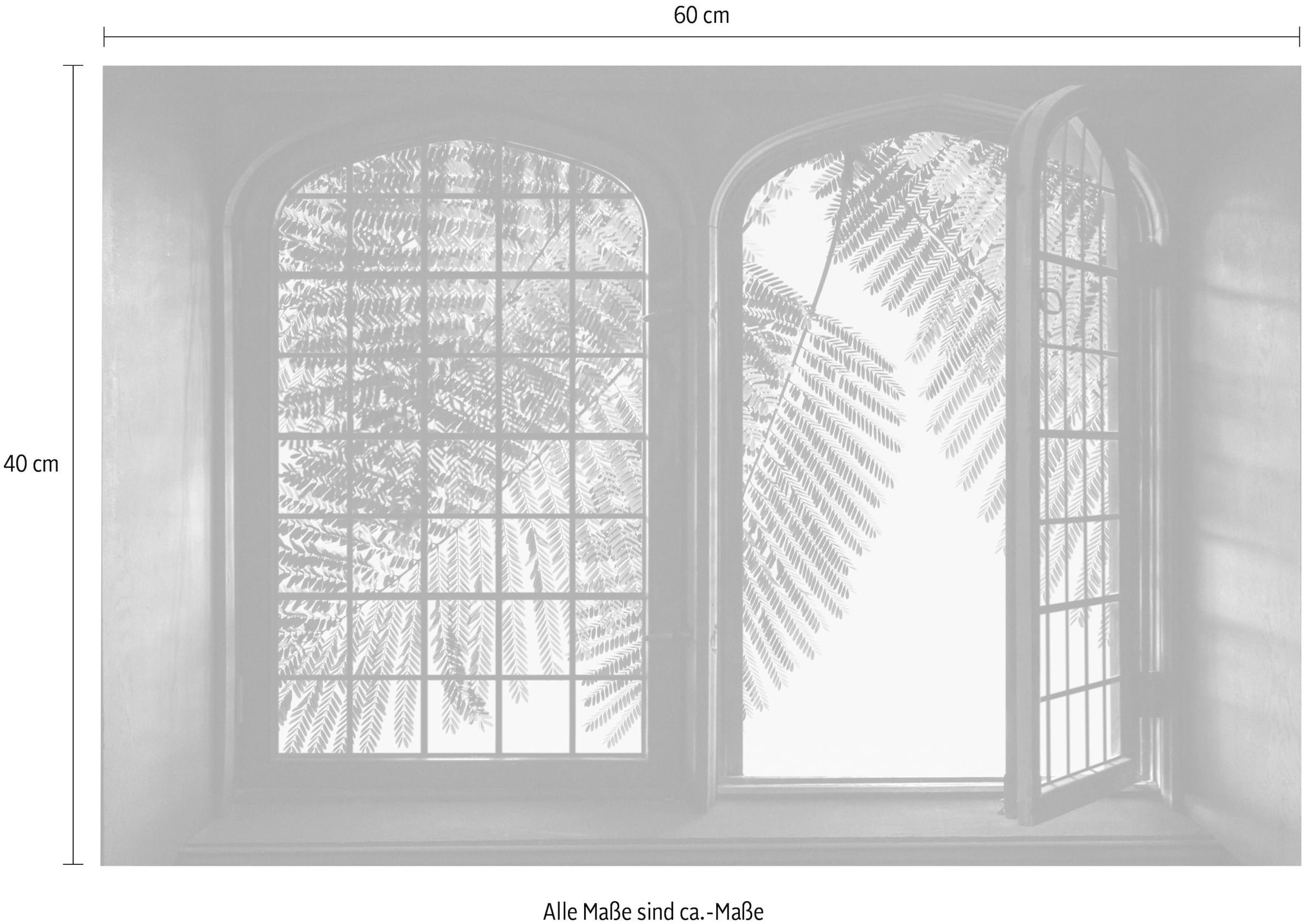 queence Wandsticker »Palme« Wandsticker, Wandbild, selbstklebend, 3D, Fenster