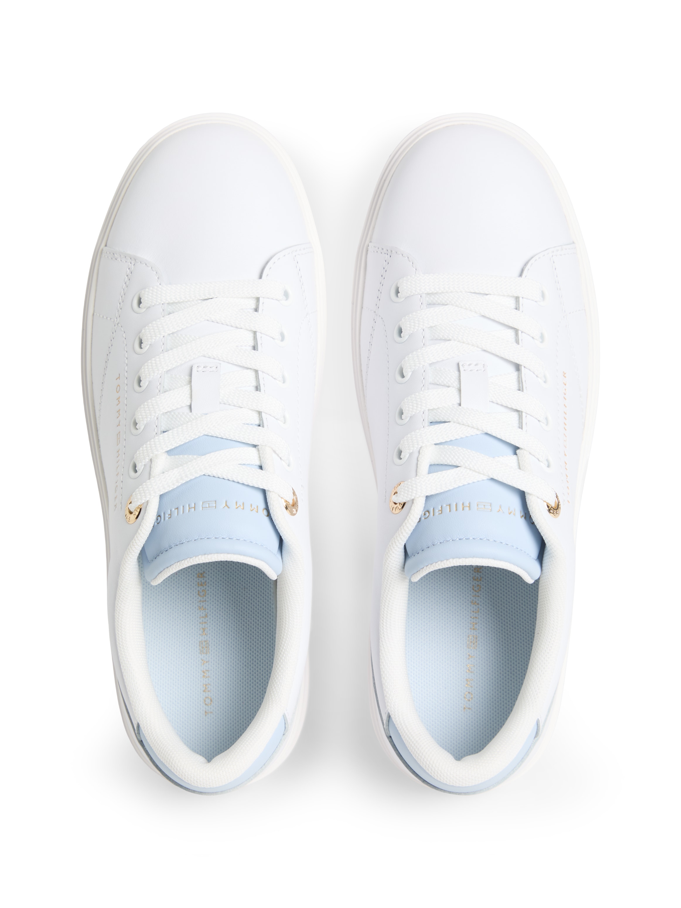 Tommy Hilfiger Plateausneaker »TH CHIC SNEAKER«  Freizeitschuh, Halbschuh, Schnürschuh mit Ziernähten