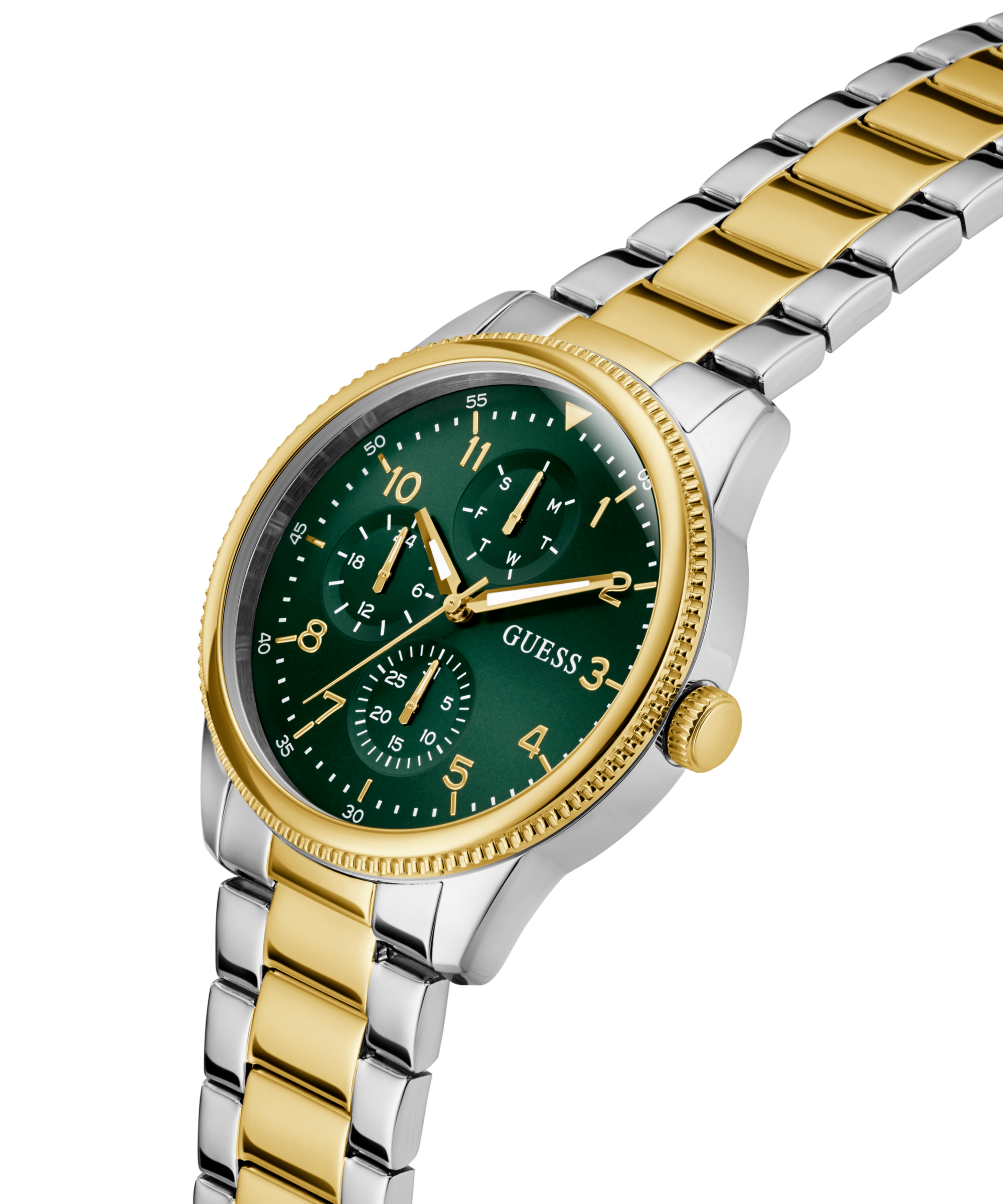 Guess Multifunktionsuhr »IAN« Quarzuhr, Armbanduhr, Herrenuhr, Edelstahlarmband, Datum