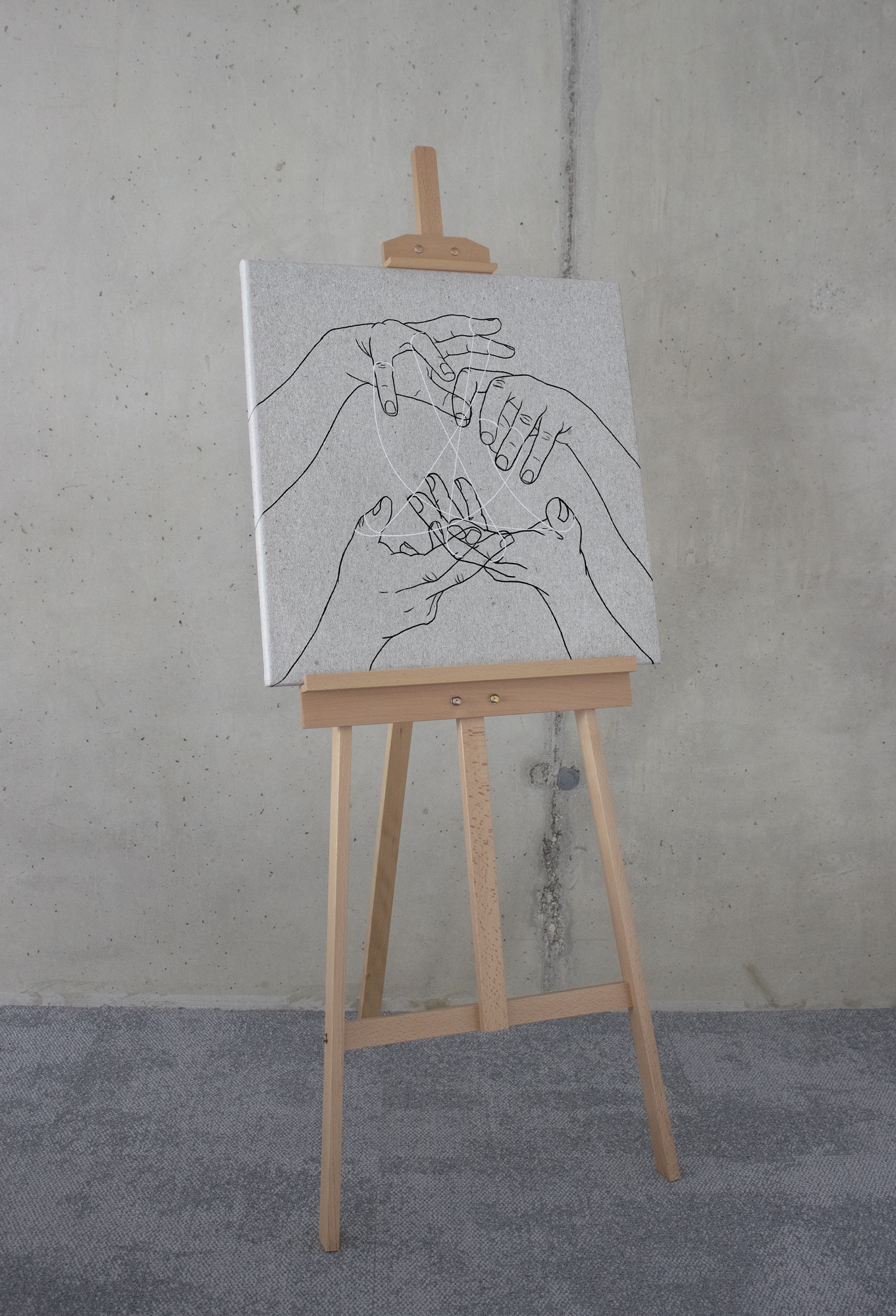 Komar Leinwandbild »Puppet Show - Größe 60 x 60 cm«, Natur, (1 St.), Keilrahmenbild mi Echtholzrahmen