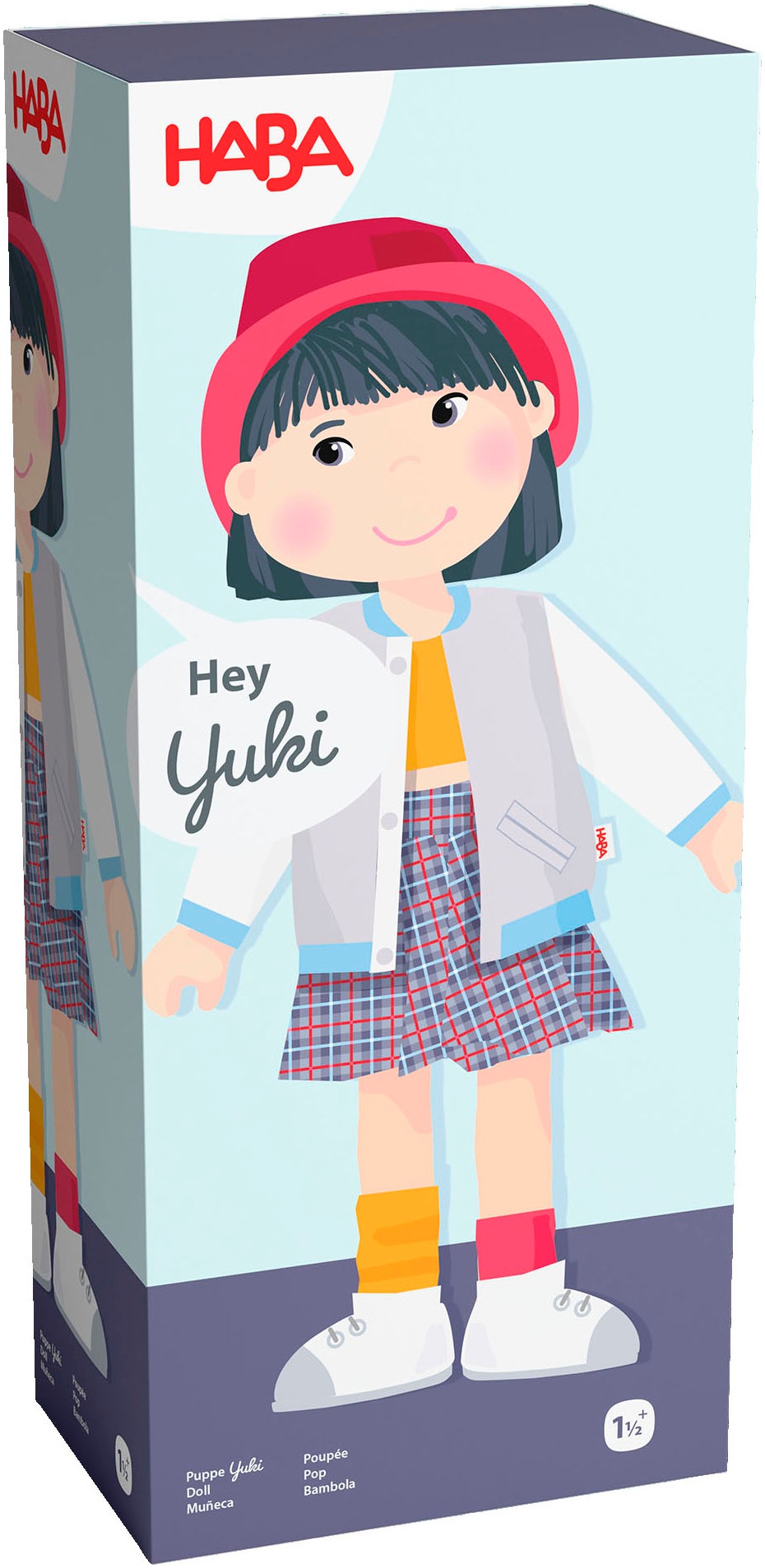 Haba Stoffpuppe »Yuki«, Mit Top, Sweatjacke und Hut