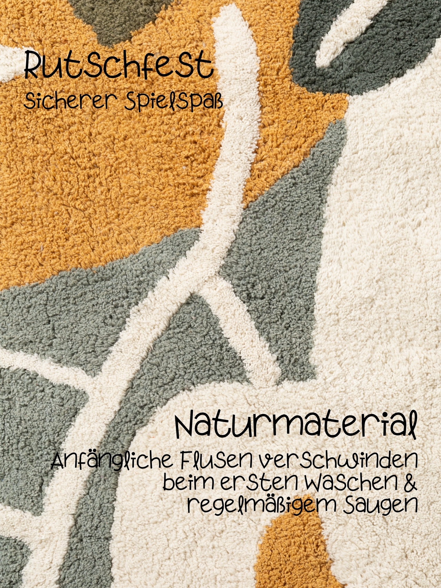 HANSE Home Kinderteppich »Tabea« rechteckig 10 mm Höhe Waschbar, Handgemacht, Weich, Rutschfest, Spielteppich Kinderzimmer