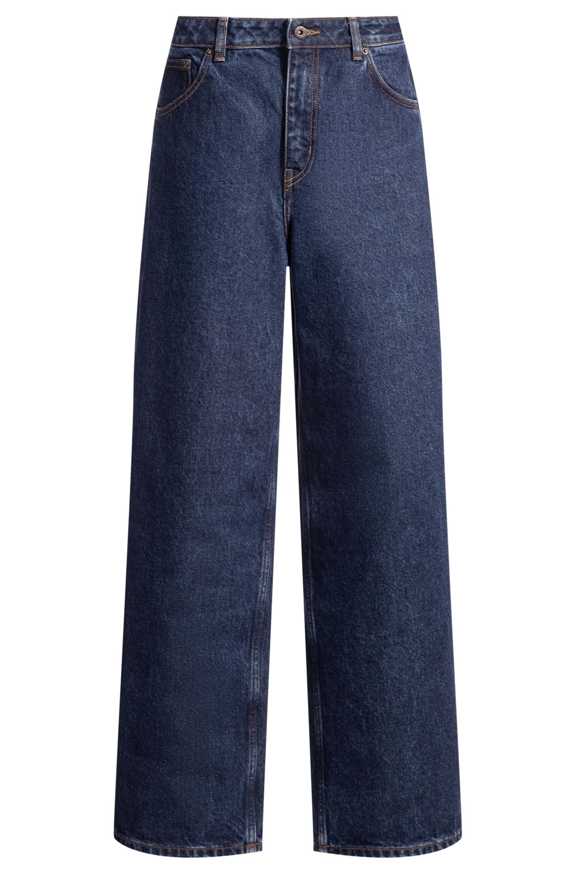 HUGO Blue Relax-fit-Jeans »Leni«, mit charakteristischer Stickerei