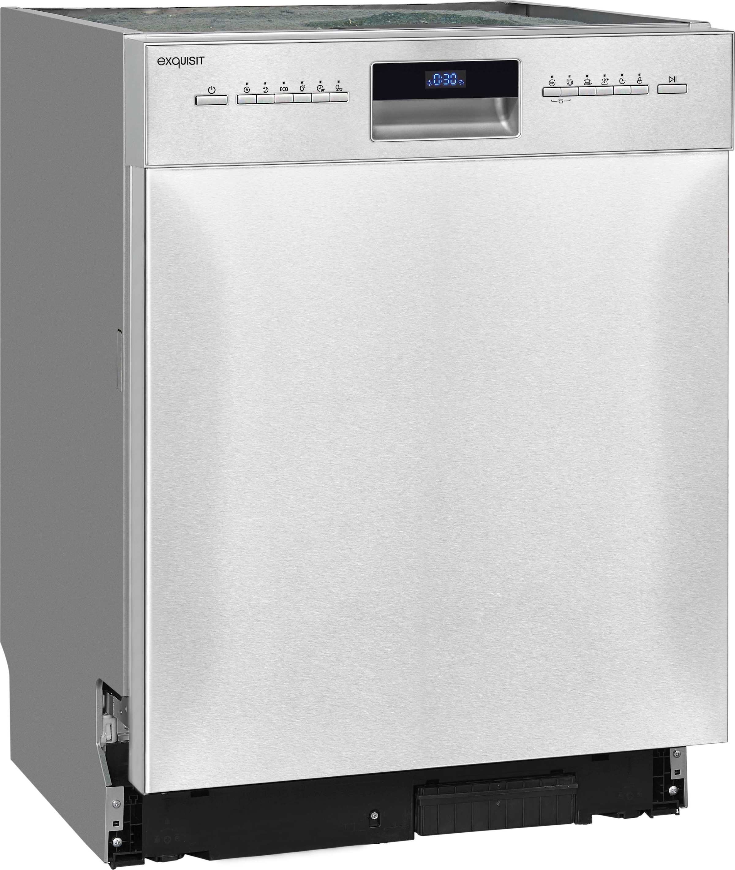 exquisit Unterbaugeschirrspüler »EGSP9614-EF-030B inox«, 14 Maßgedecke