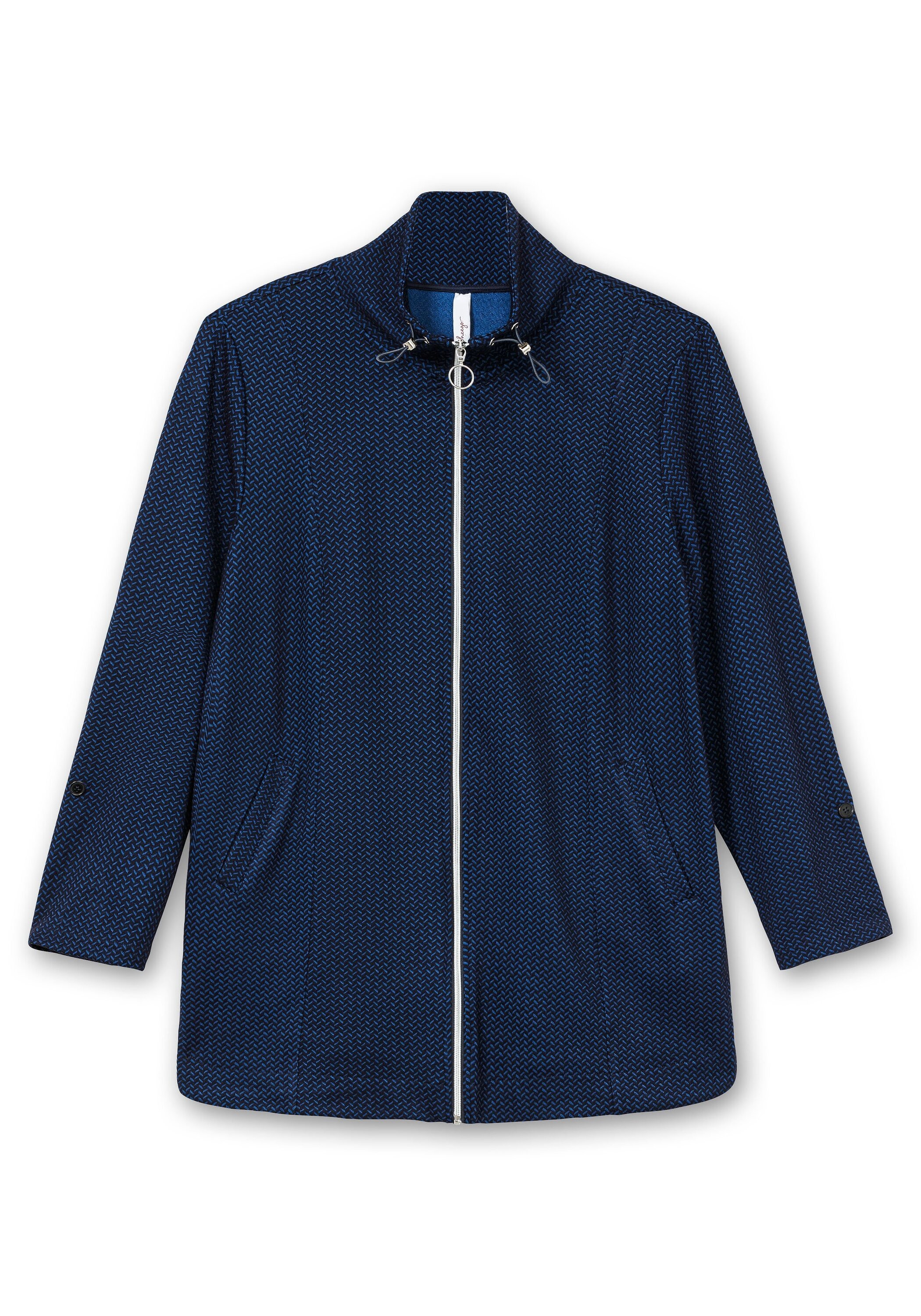 Sheego Sweatjacke »Sweatjacke mit Stehkragen und Jacquardmuster«