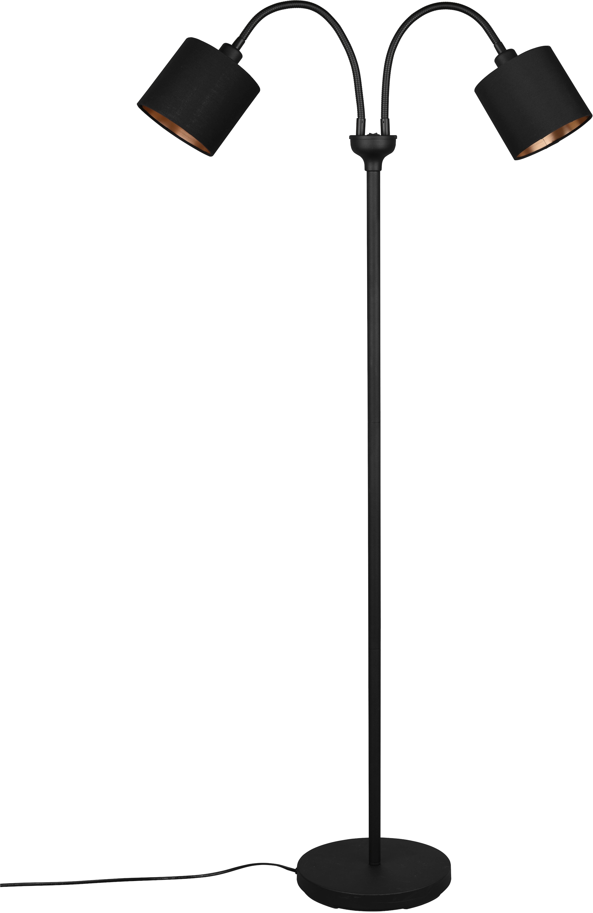 REALITY Leuchten Stehlampe »Tommy, Bogenleuchte 2-flammig, exkl 2x E14 max 40W, mit Kippschaltern« E14 1 Stk. warmweiß - kaltweiß Leseleuchte Stehleuchte Wohnzimmer Höhe 130cm, Arme verstellbar