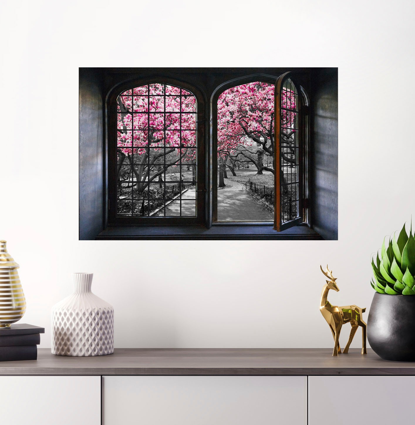 queence Wandsticker »Kirschblüten«, Wandsticker, Wandbild, selbstklebend, 3D, Fenster