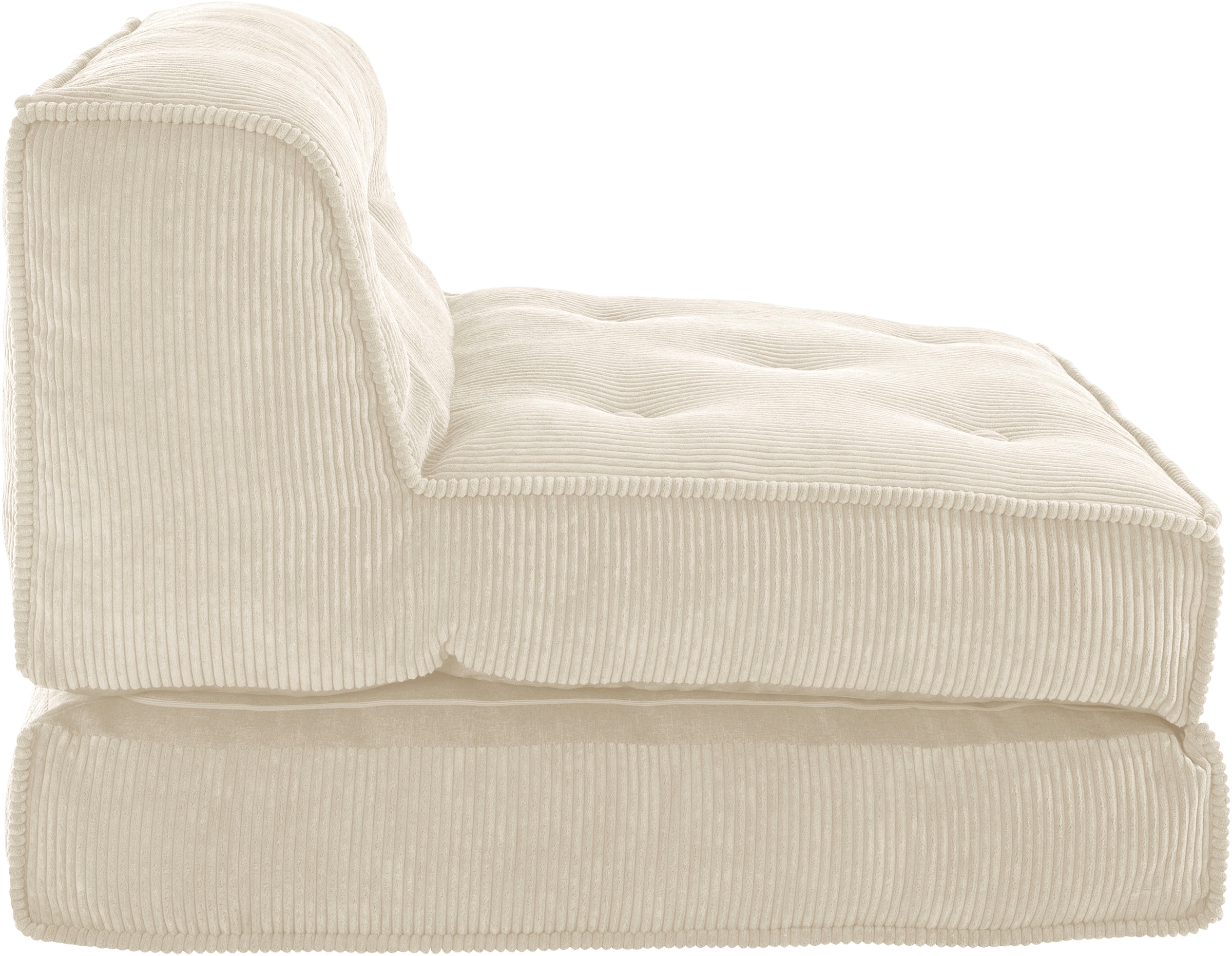 INOSIGN Sessel »Pia«, Loungesessel aus Cord, in 2 Größen, mit Schlaffunktion,  Pouf-Funktion. bestellen online bei OTTO