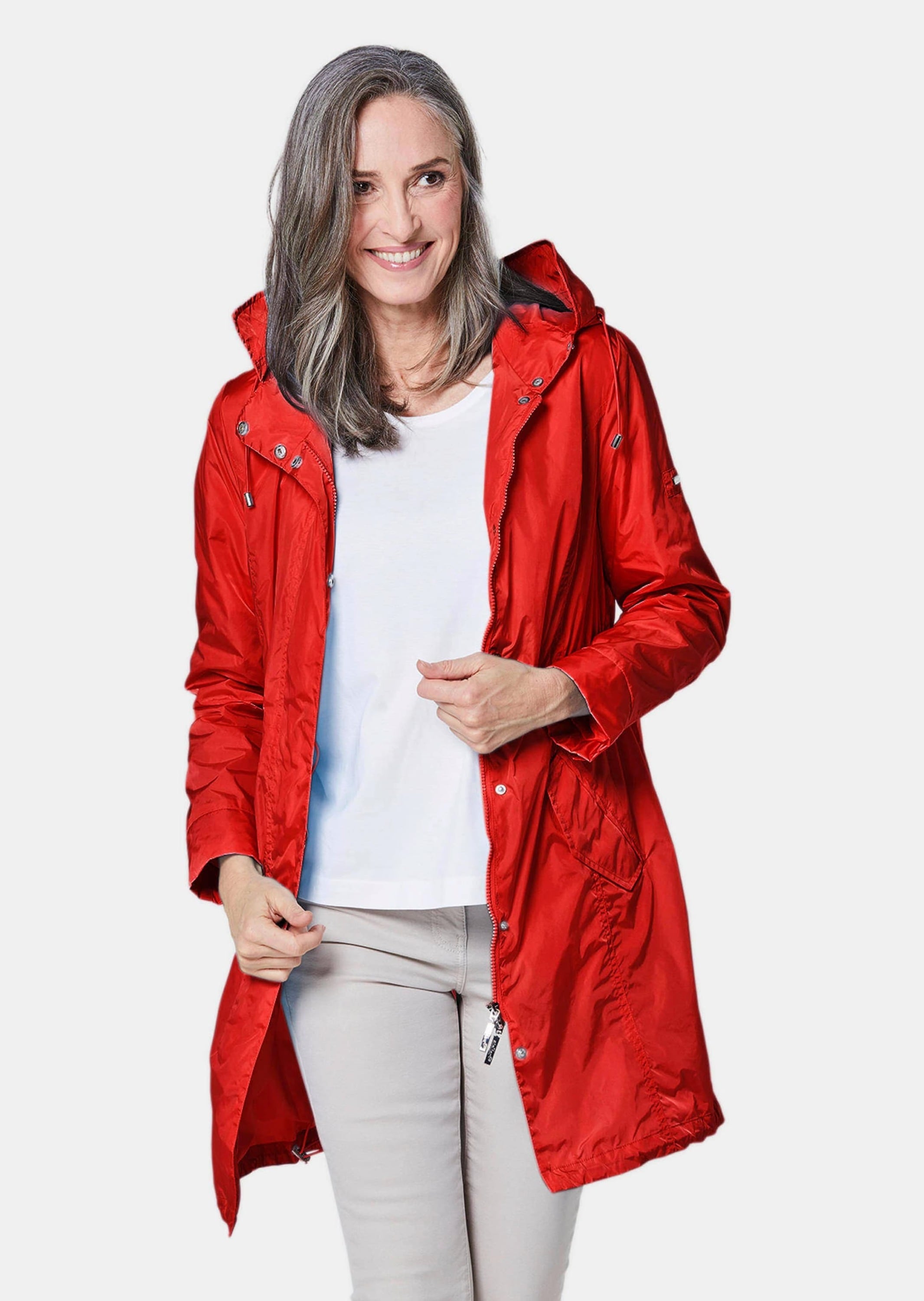 GOLDNER Kurzjacke »Kurzgröße Trendiger leichter Regen Parka aus funktionalem Material«